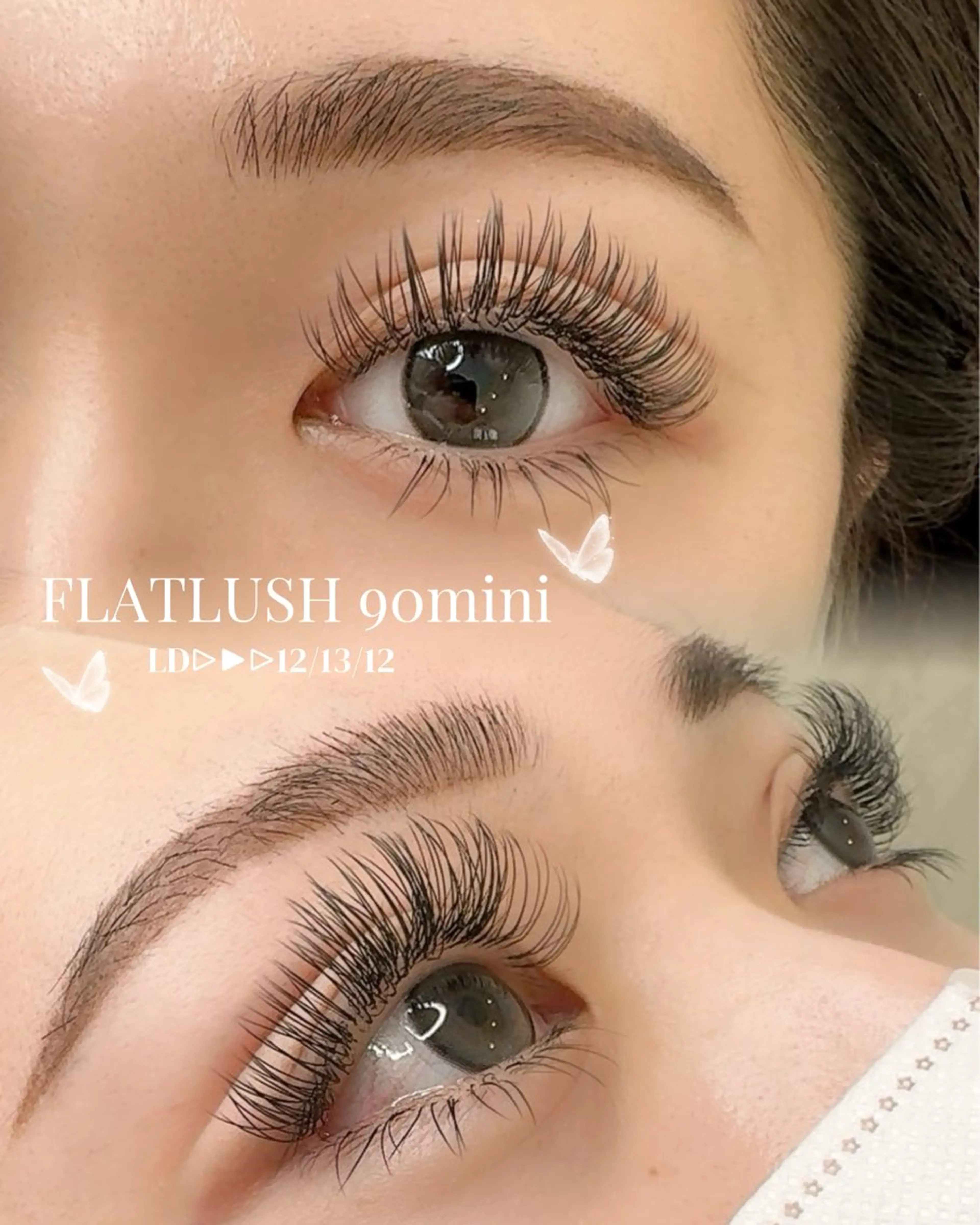 マツエク・マツパ 付け放題 Dカール フラットラッシュ マツエク Allure Reinaのマツエク・マツパデザイン