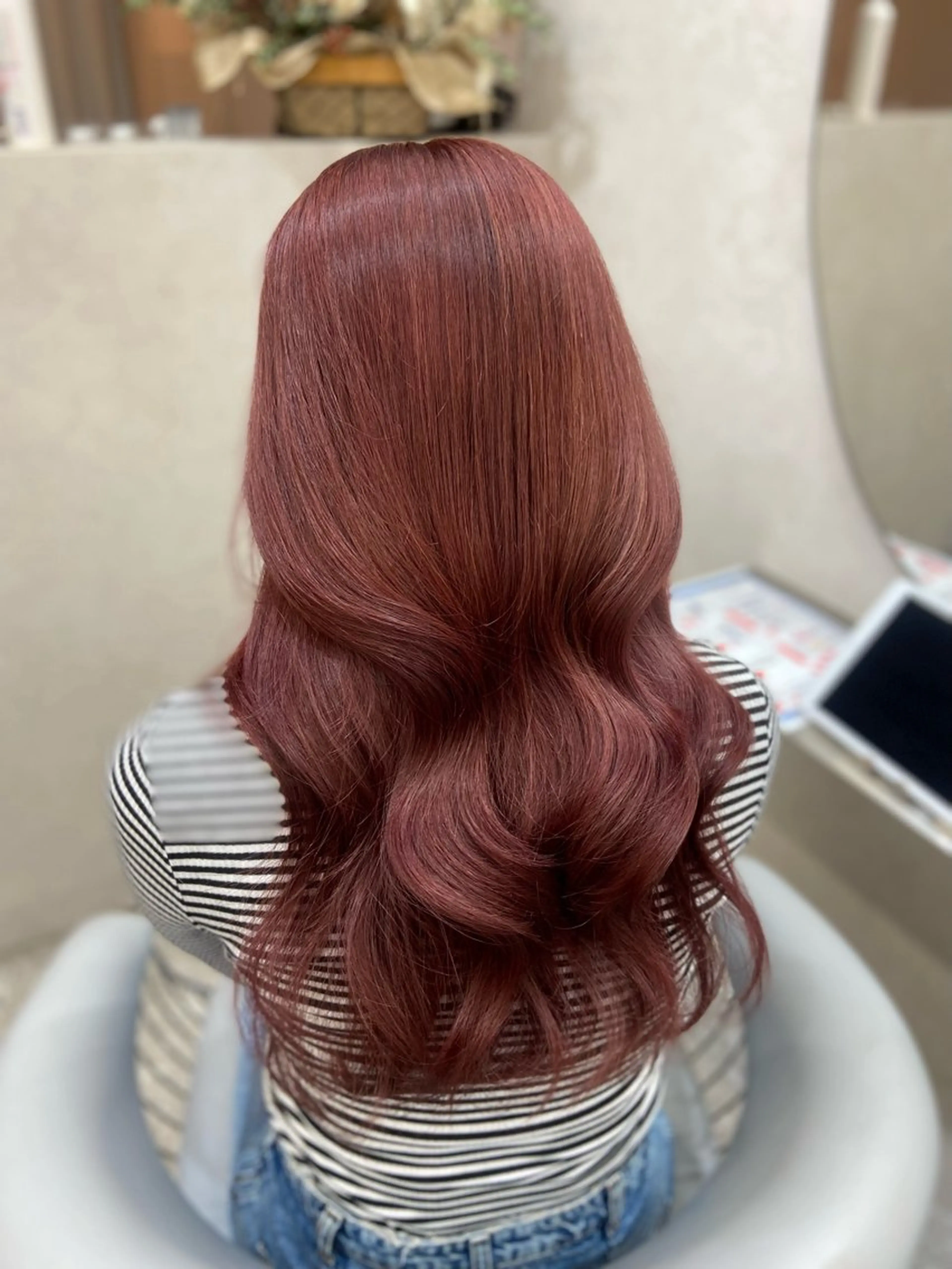 ロング カラー カット ヘアカラー トリートメント 新宿/韓国ヘア 中明度カラー/かやのヘアスタイル