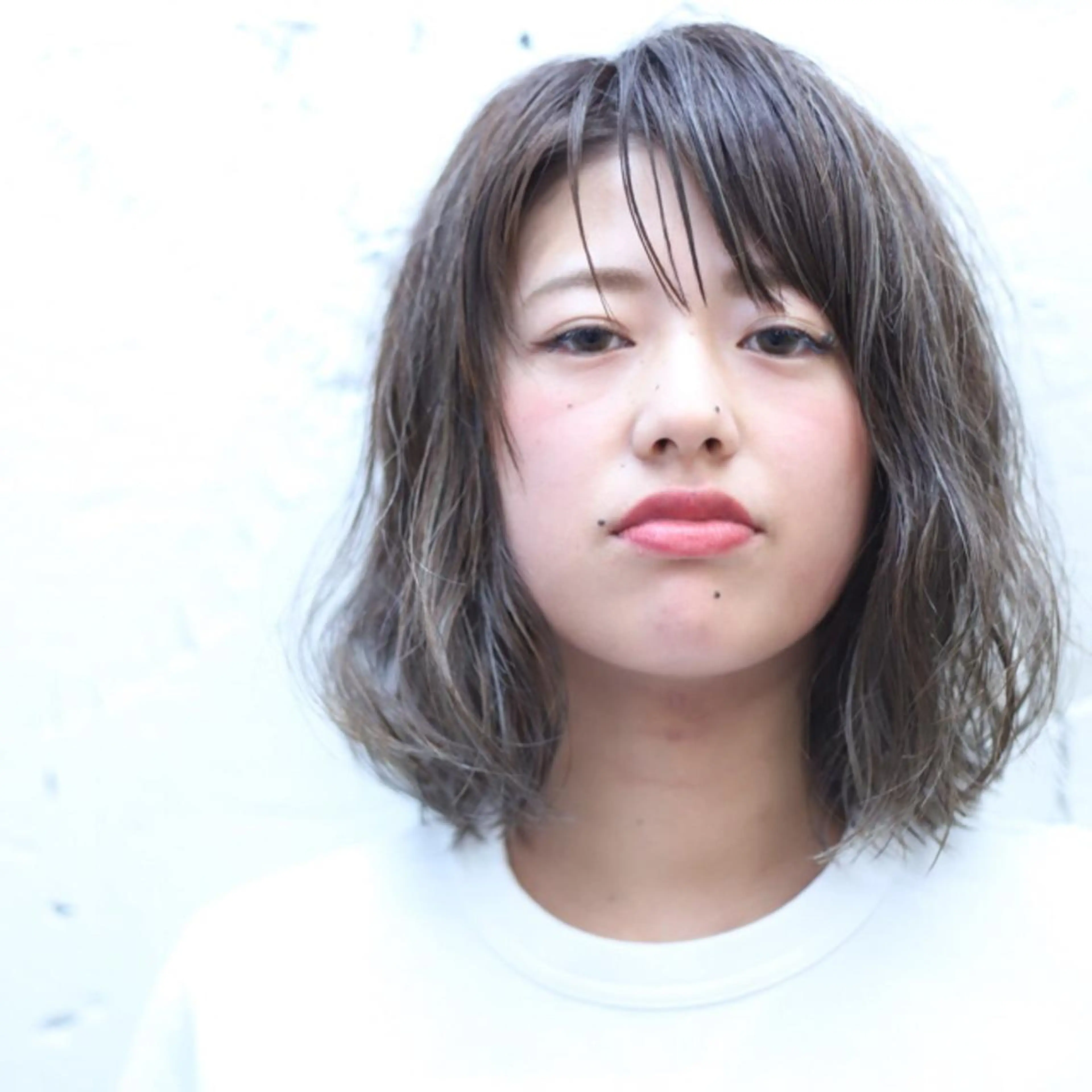 ミディアム ミディアムパーマ カット ヘアカラー 中山 泰徳のヘアスタイル