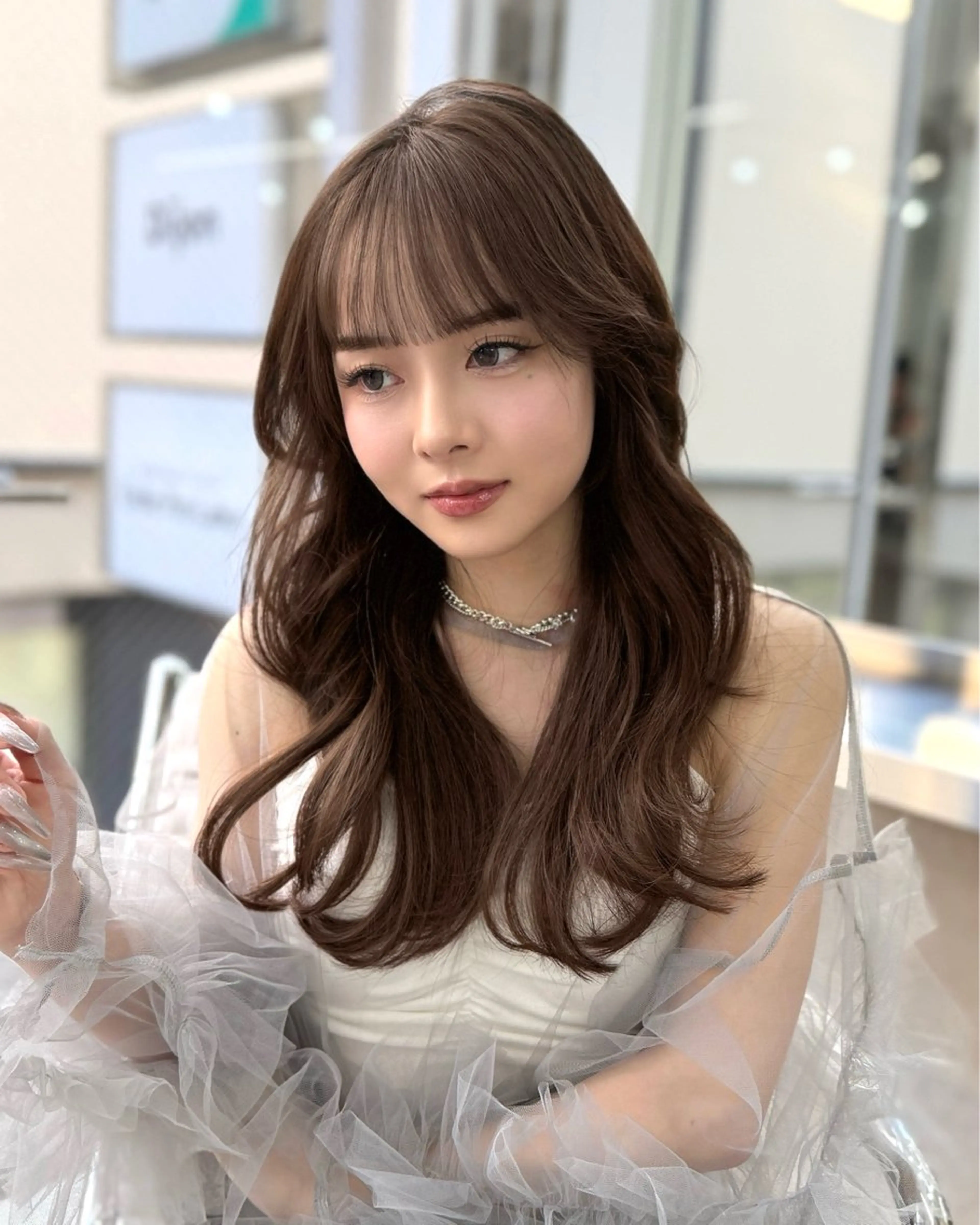 ロング カラー くびれヘア 韓国風ヘア レイヤーカット カット ヘアカラー トリートメント 顔まわり職人🇰🇷 韓国ヘア/KAITOのヘアスタイル