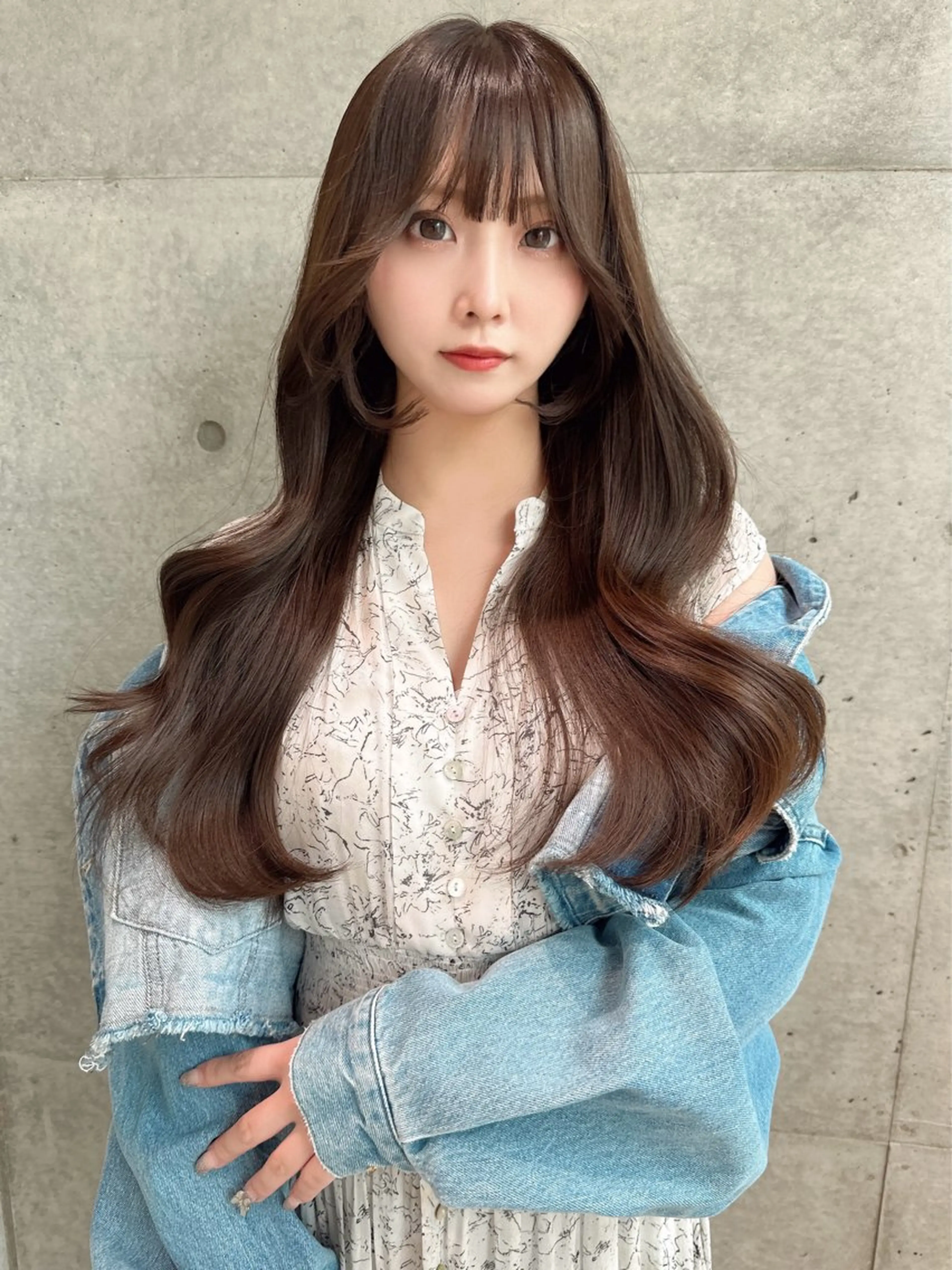セミロング カラー ヘアカラー トリートメント 《髪質改善✖️オリー ブ🧸》小嶋拓也のヘアスタイル