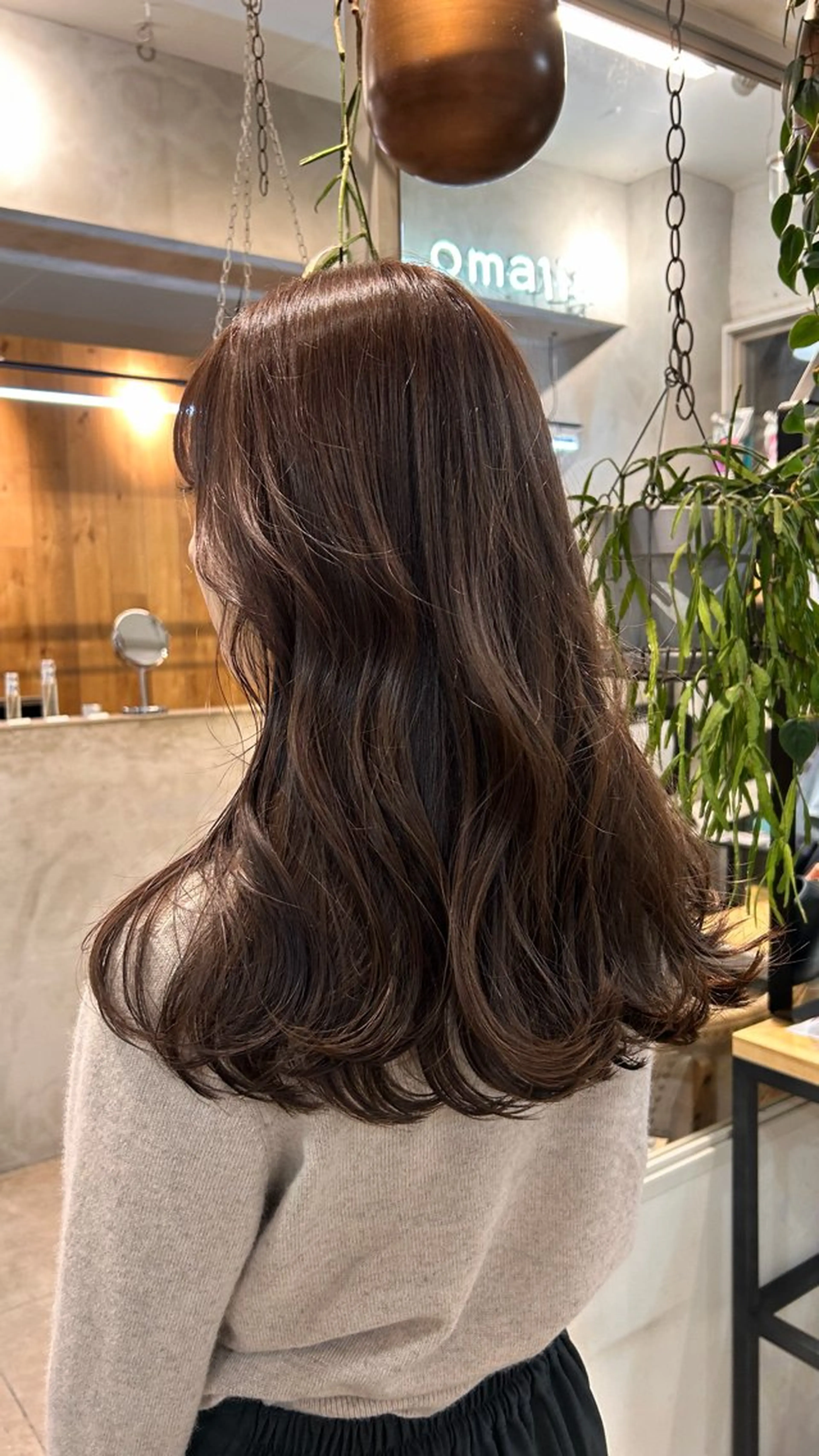 セミロング カラー カット ヘアカラー トリートメント じゅわっと暖色カラー 🍊Moemiのヘアスタイル