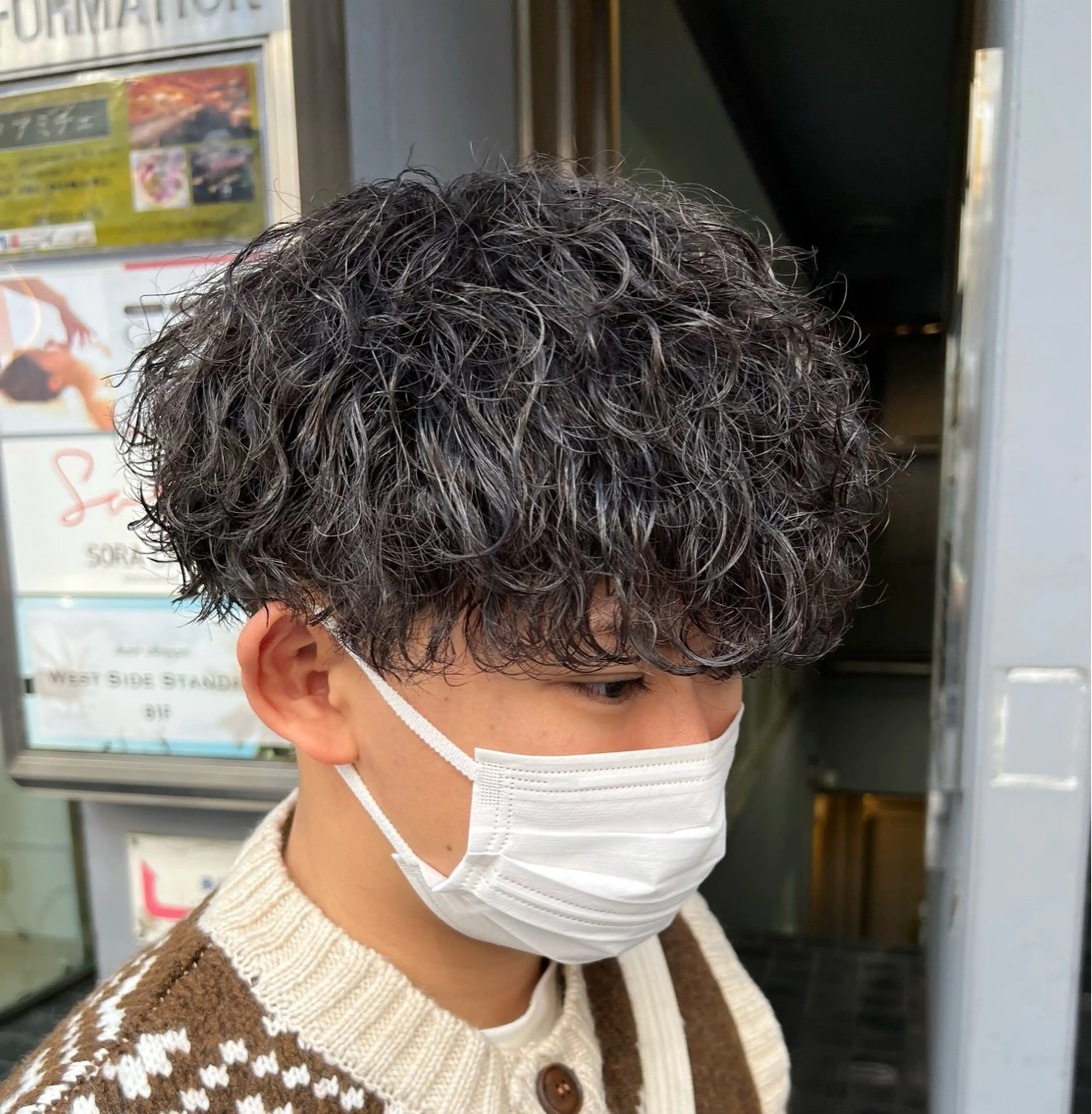ショート パーマ メンズ カット パーマ 中野 雅人のヘアスタイル