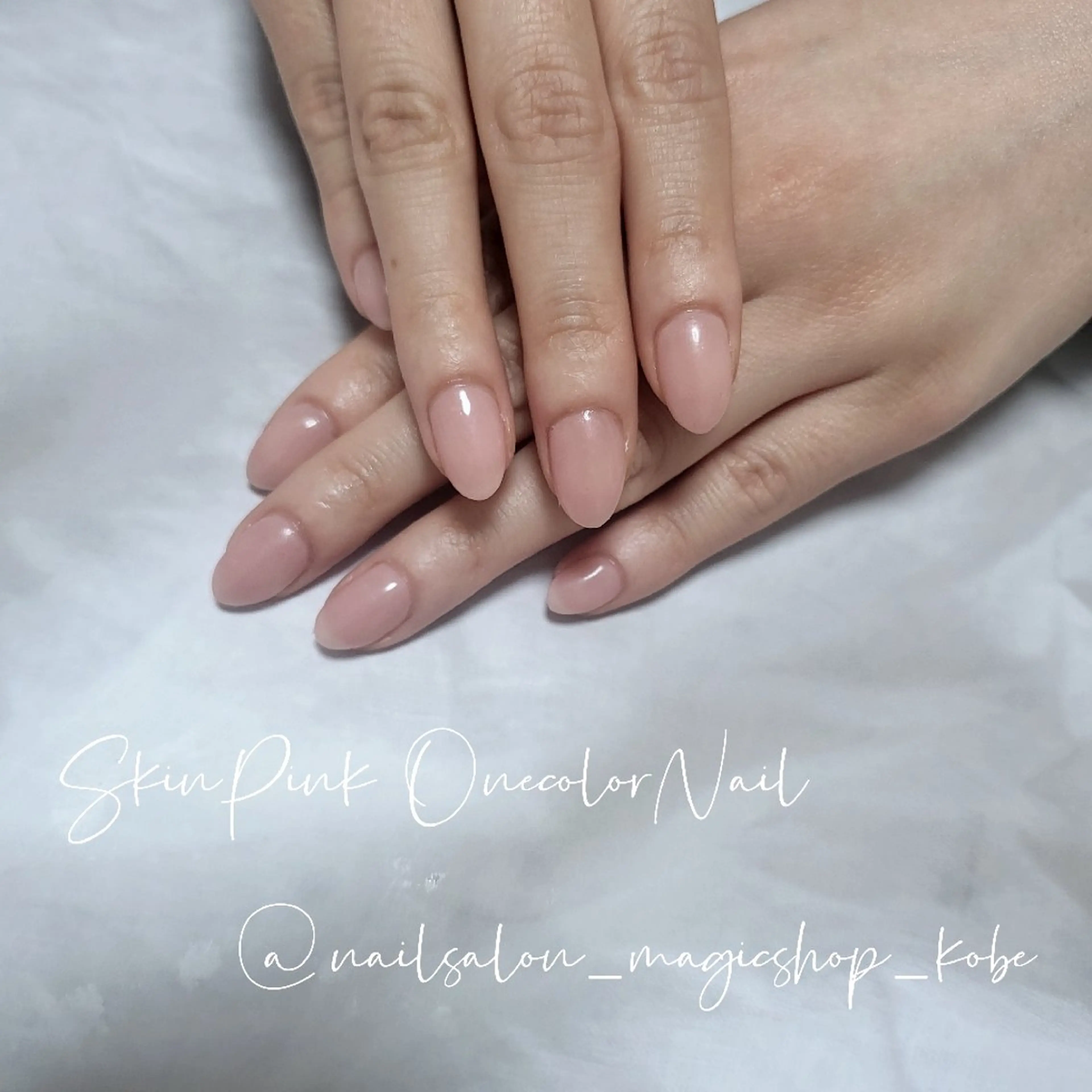 ネイル ジェルネイル オフィスネイル ワンカラーネイル ピンク ソフトジェル ハンドネイル Nailsalon MagicShopのネイルデザイン