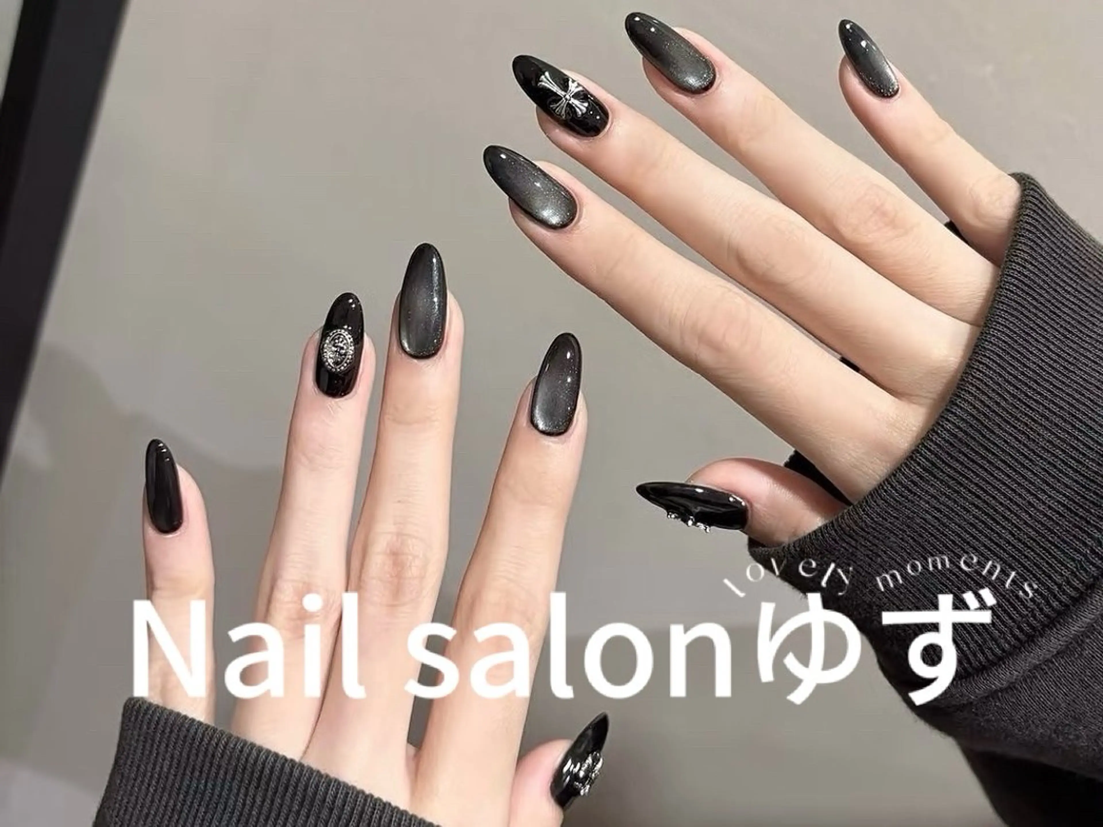 ネイル オーロラネイル フレンチネイル ジェルネイル ガラスフレンチ 韓国ネイル ハンドネイル ネイルサロン ゆずのネイルデザイン