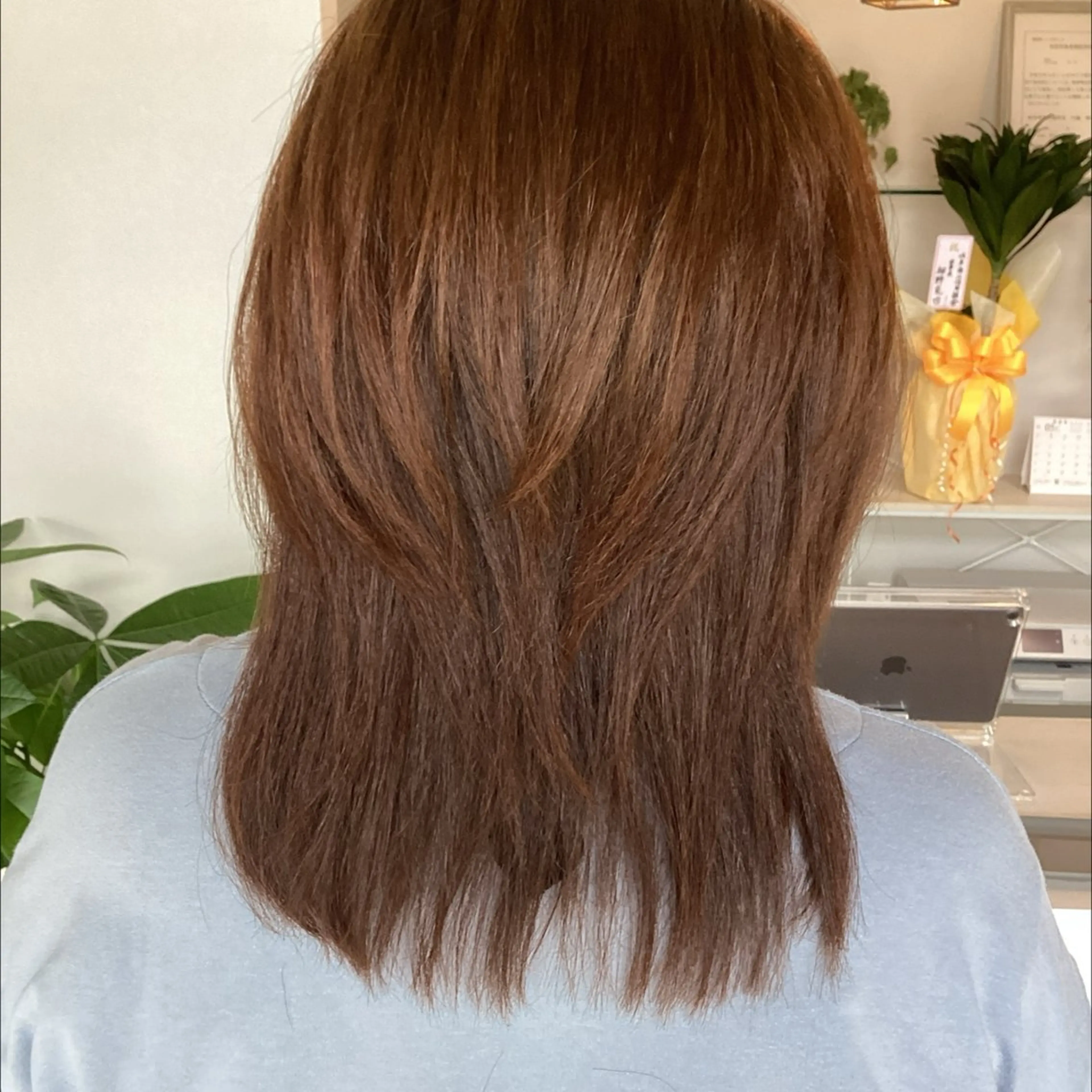 ミディアム カット ヘアカラー 土本 定ニのヘアスタイル