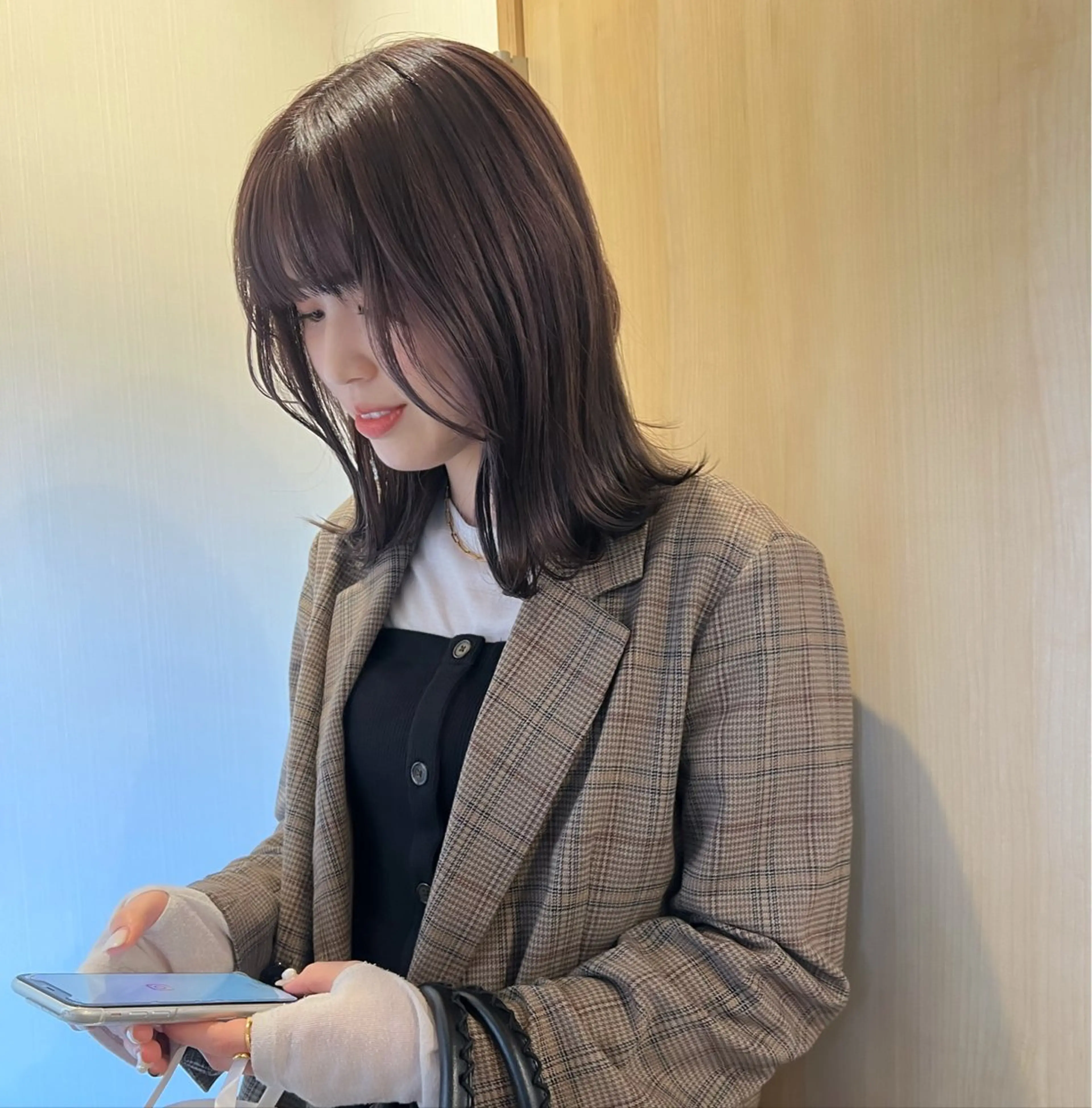 ミディアム カラー カット ヘアカラー トリートメント トレンドと似合わせ/ マンツーマン/西上楓のヘアスタイル