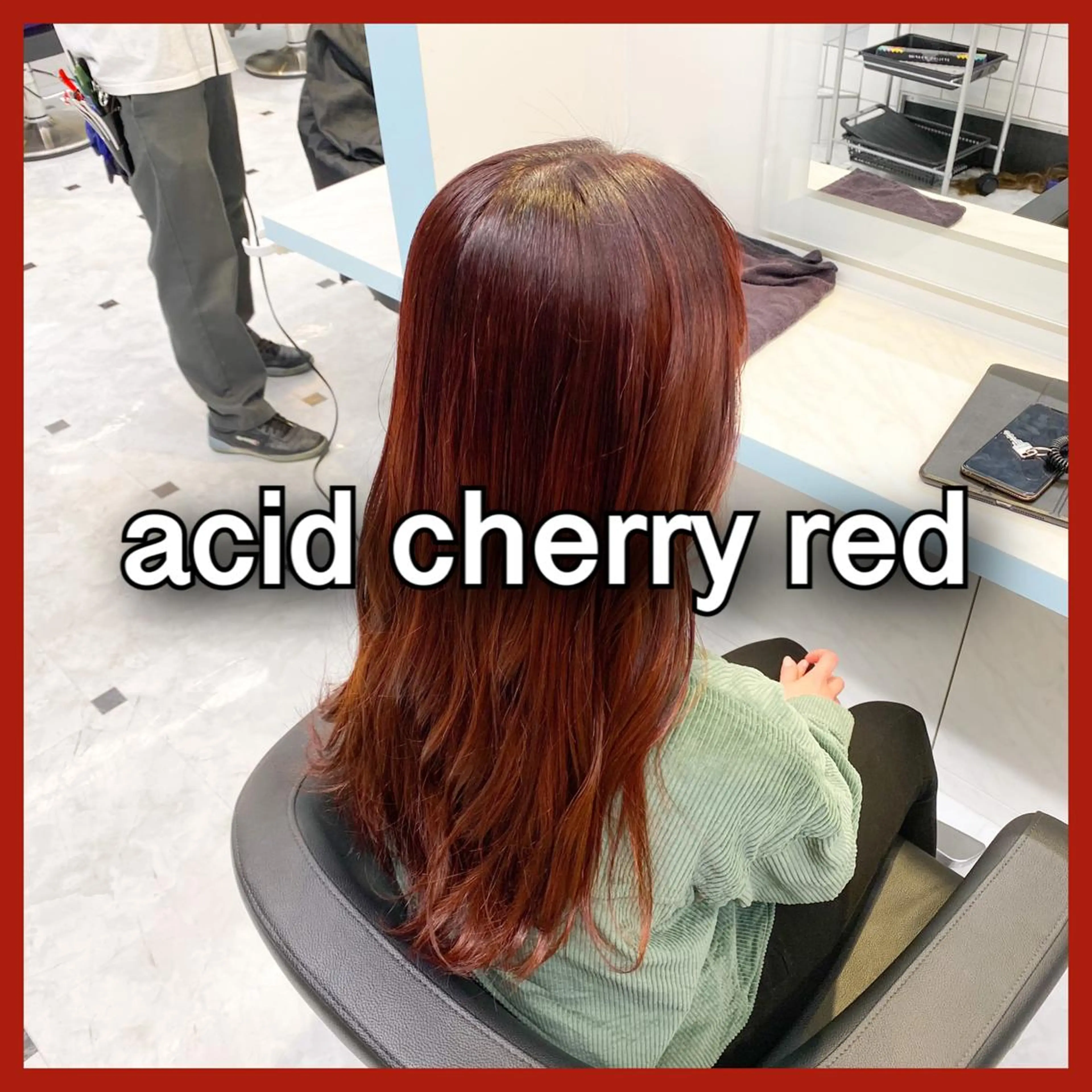 ミディアム カラー ヘアアレンジ レッドカラー カット ヘアカラー トリートメント ヘッドスパ ヘアセット 💖韓国ヘアの匠 💖TAKUMI💖のヘアスタイル