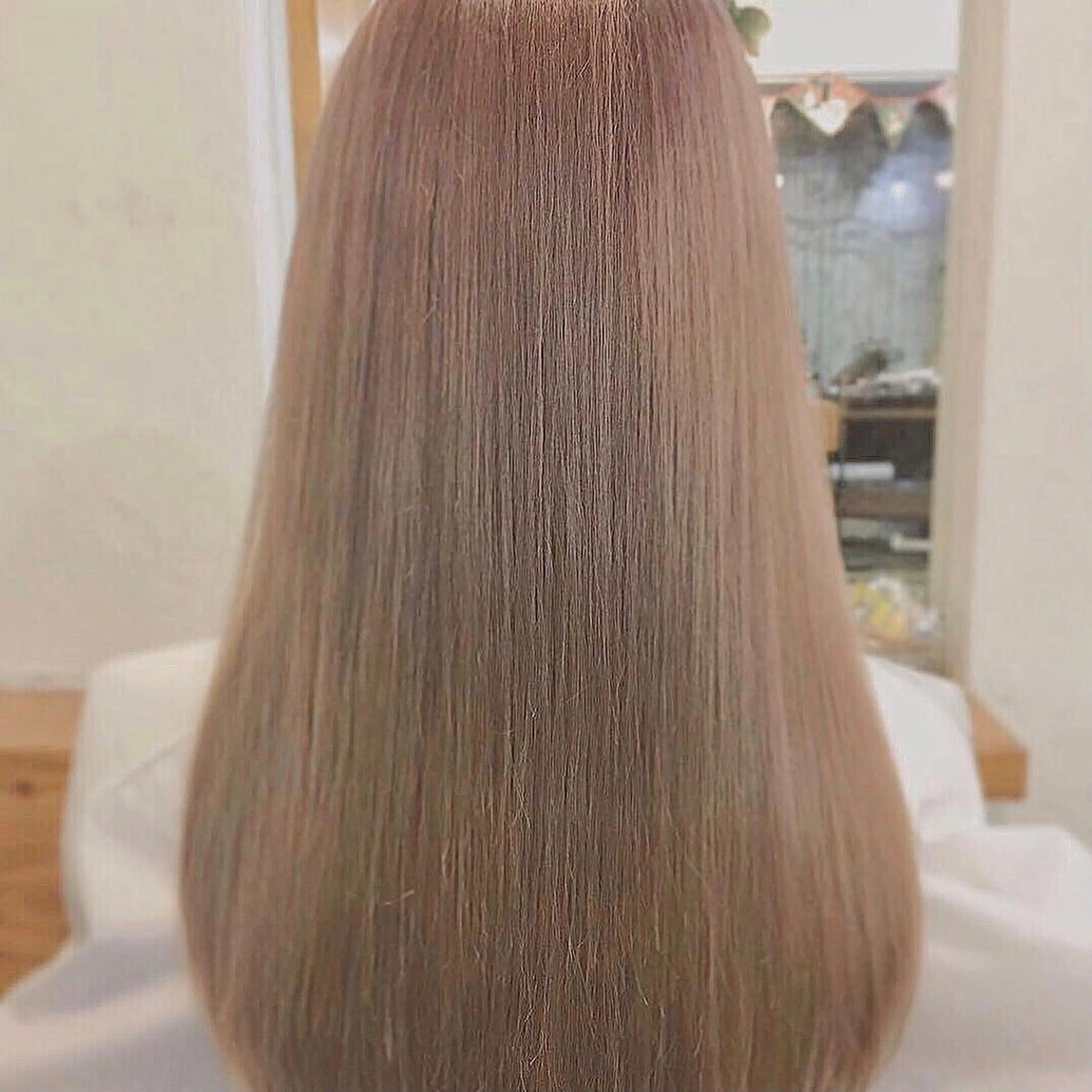 ロング 伸ばしかけ 縮毛矯正 縮毛矯正 千 田のヘアスタイル