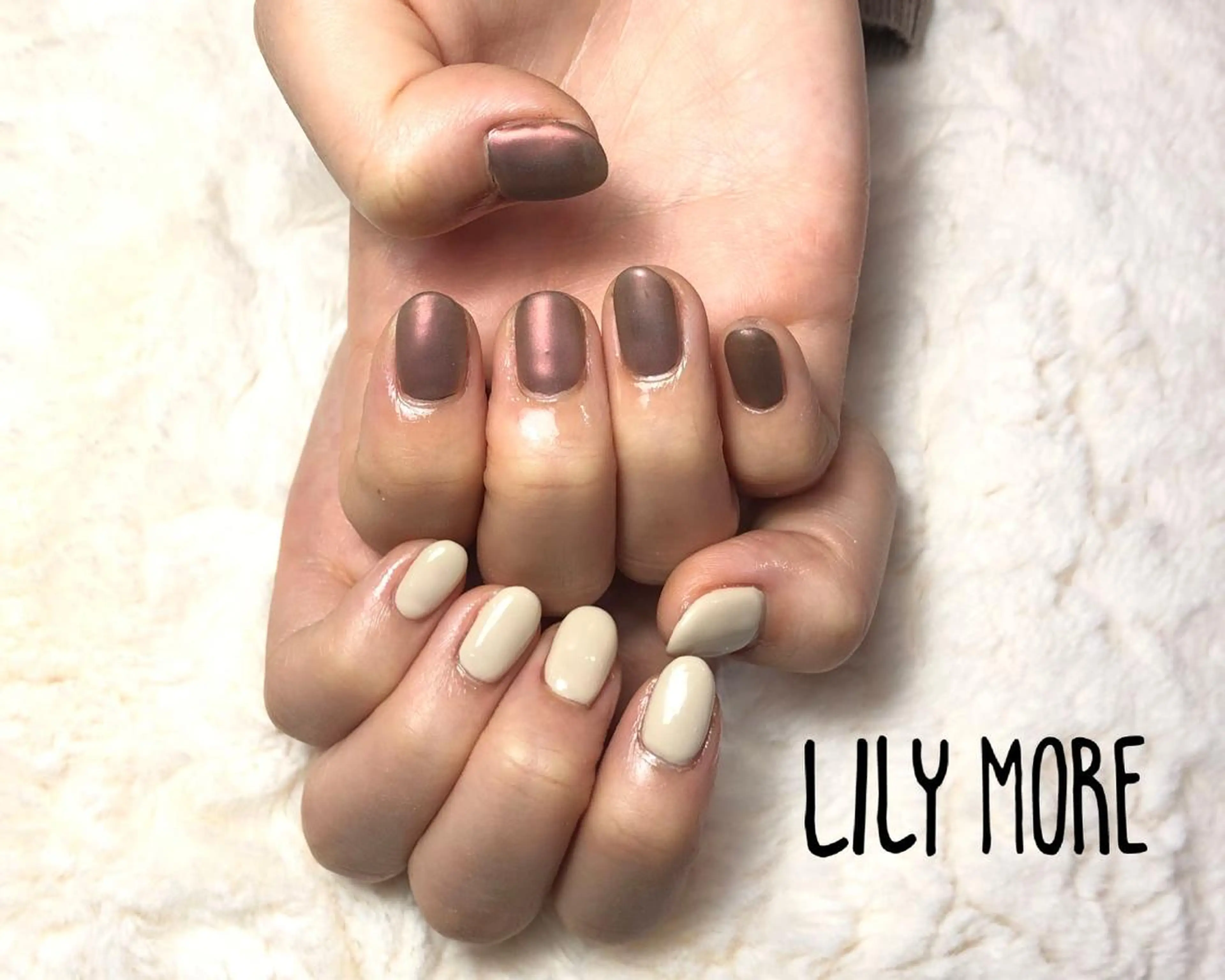 ネイル ブラウン Lily closetのネイルデザイン