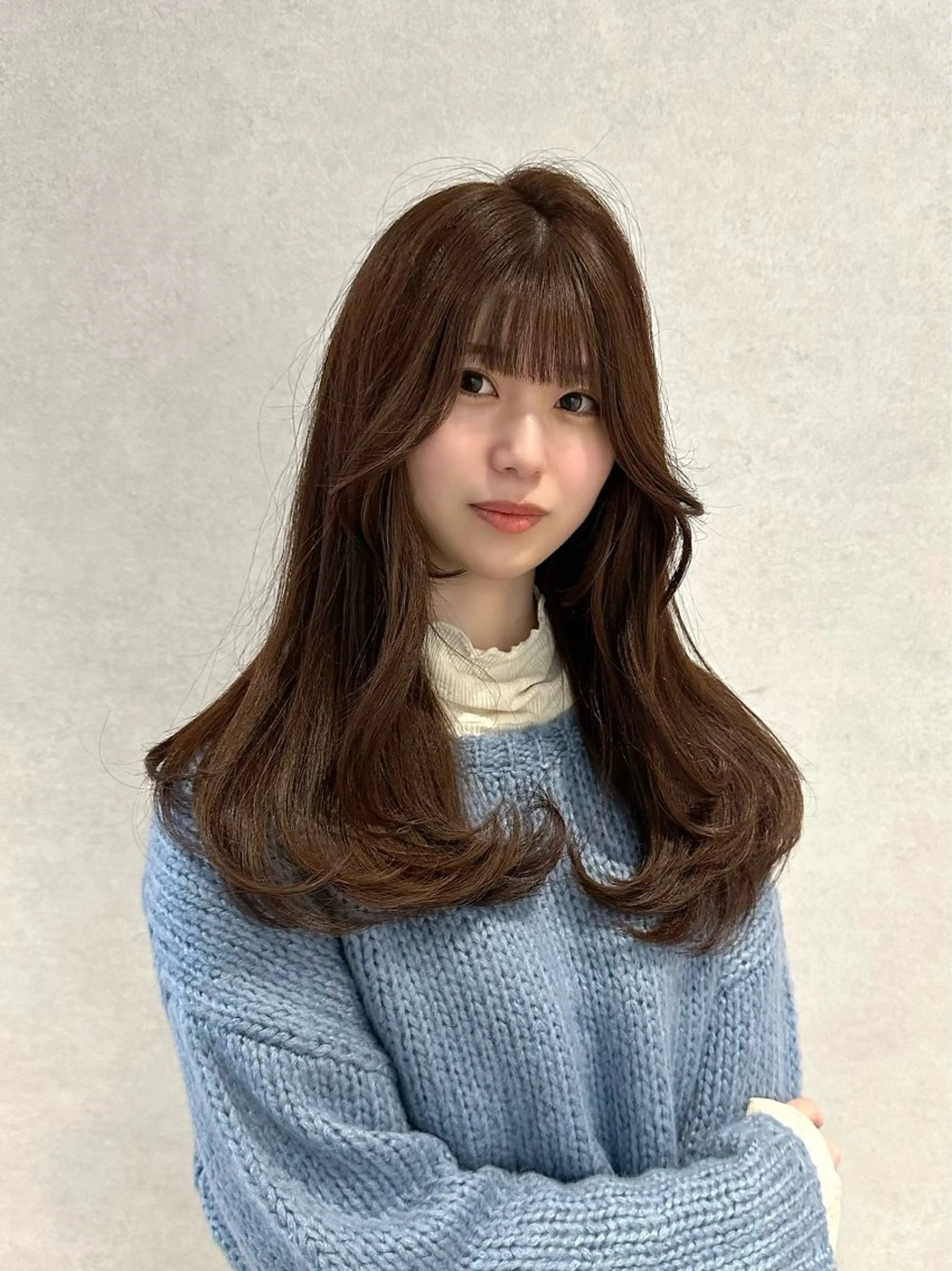 ロング カラー カット ヘアカラー トリートメント レイヤー/ハッシュ 渋谷/サッタのヘアスタイル