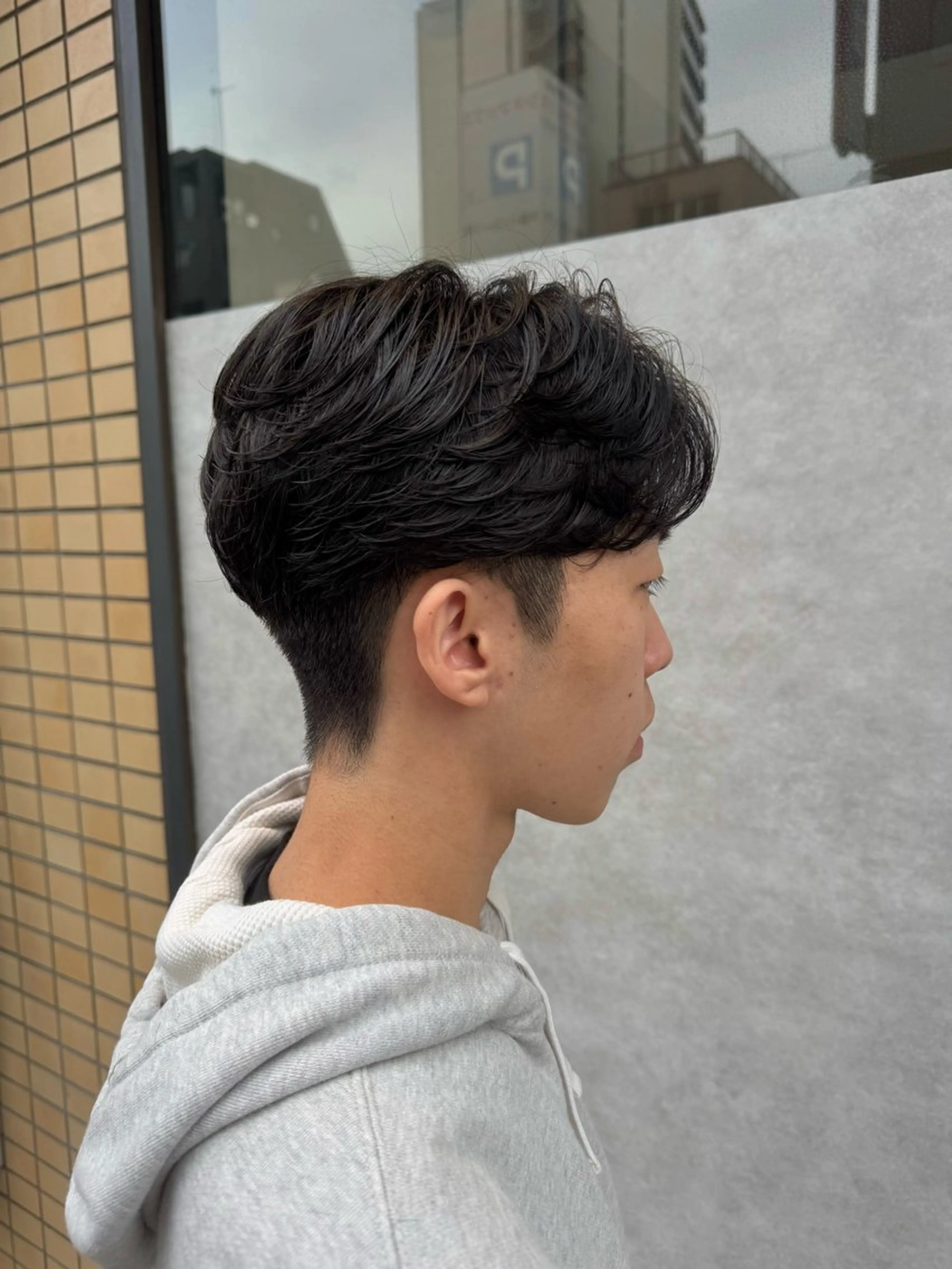 メンズ カット パーマ 米元 春奈のヘアスタイル