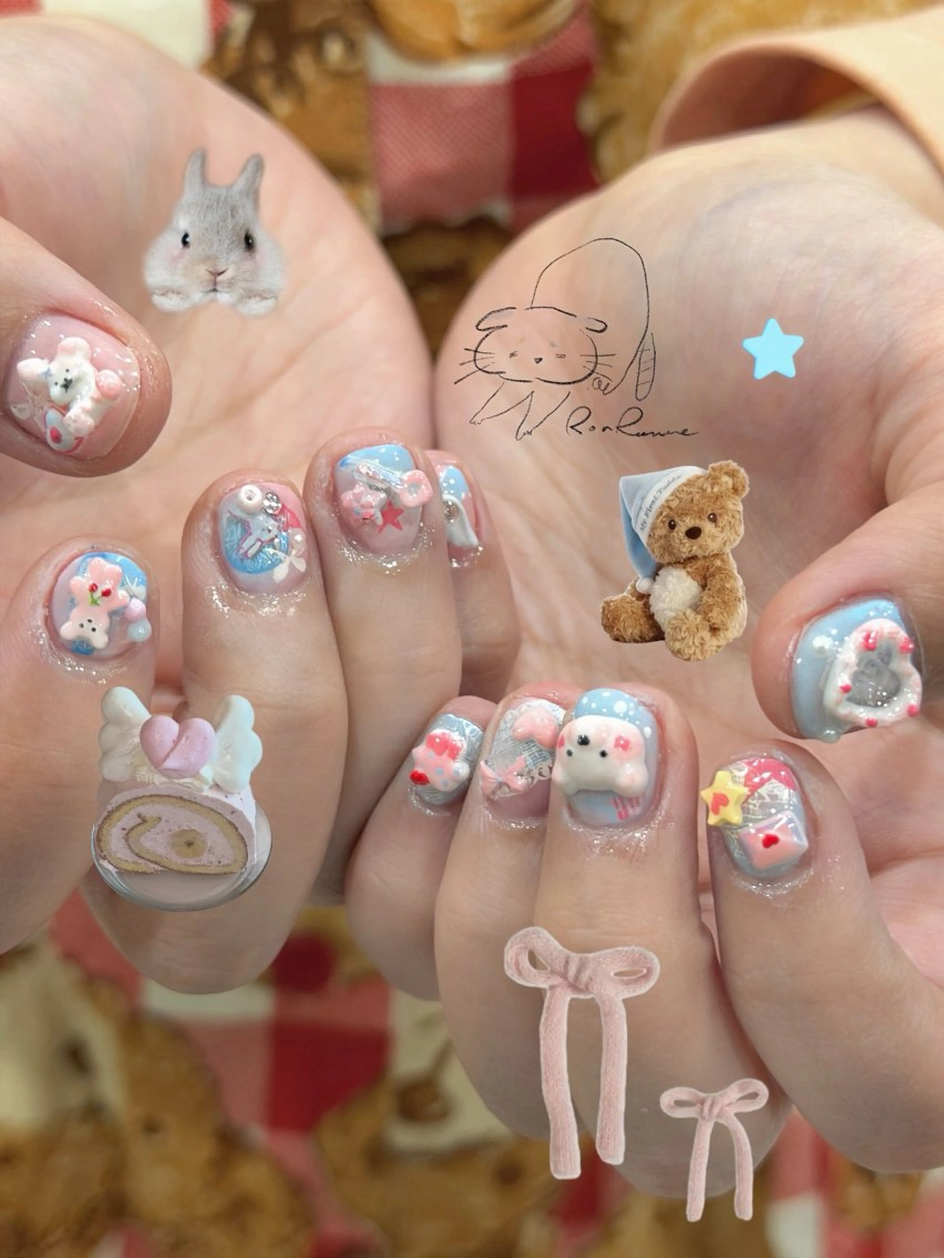 ネイル オーロラネイル 長さ出し フレンチネイル ジェルネイル ミラーネイル ハンドネイル Cho Artネイル所属・ronronne .のネイルデザイン