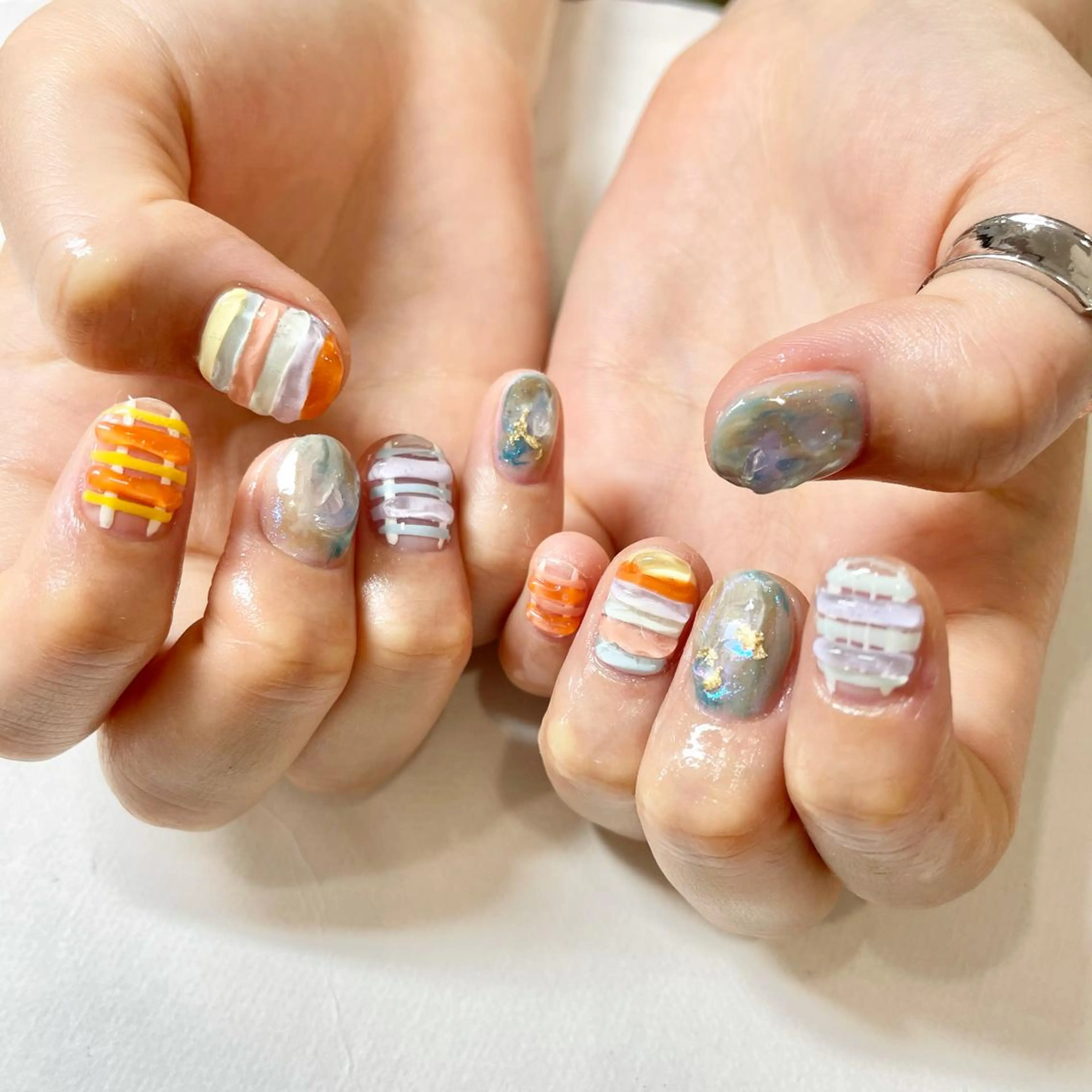 ネイル クリアネイル ハンドネイル 🎀AYAKO 🎀中韓ネイルのネイルデザイン