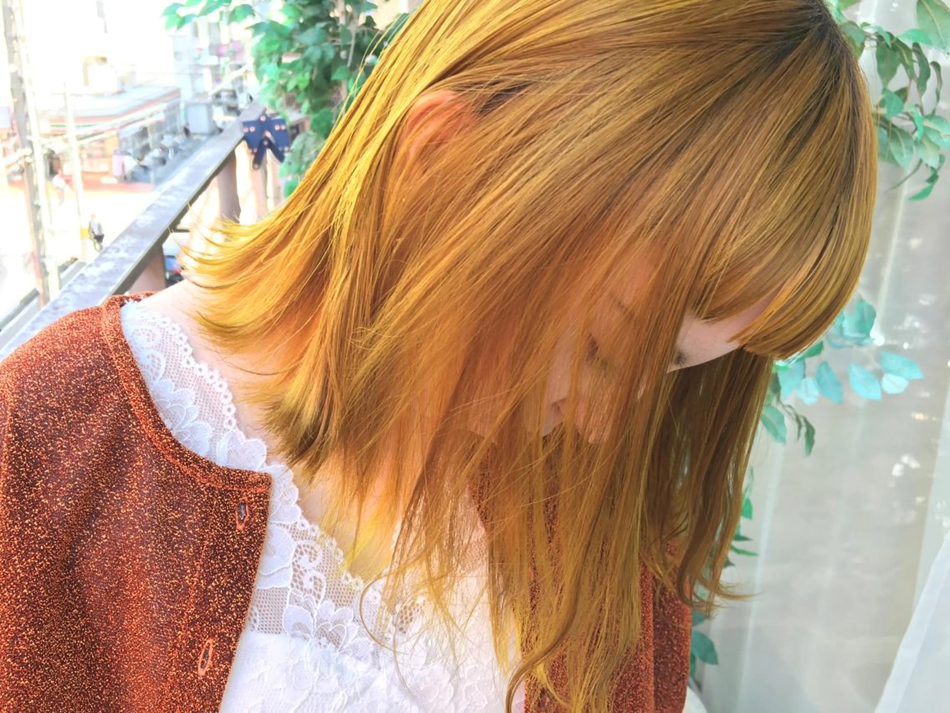 ミディアム カラー 堺 鳳 ママ美容師 yukariのヘアスタイル