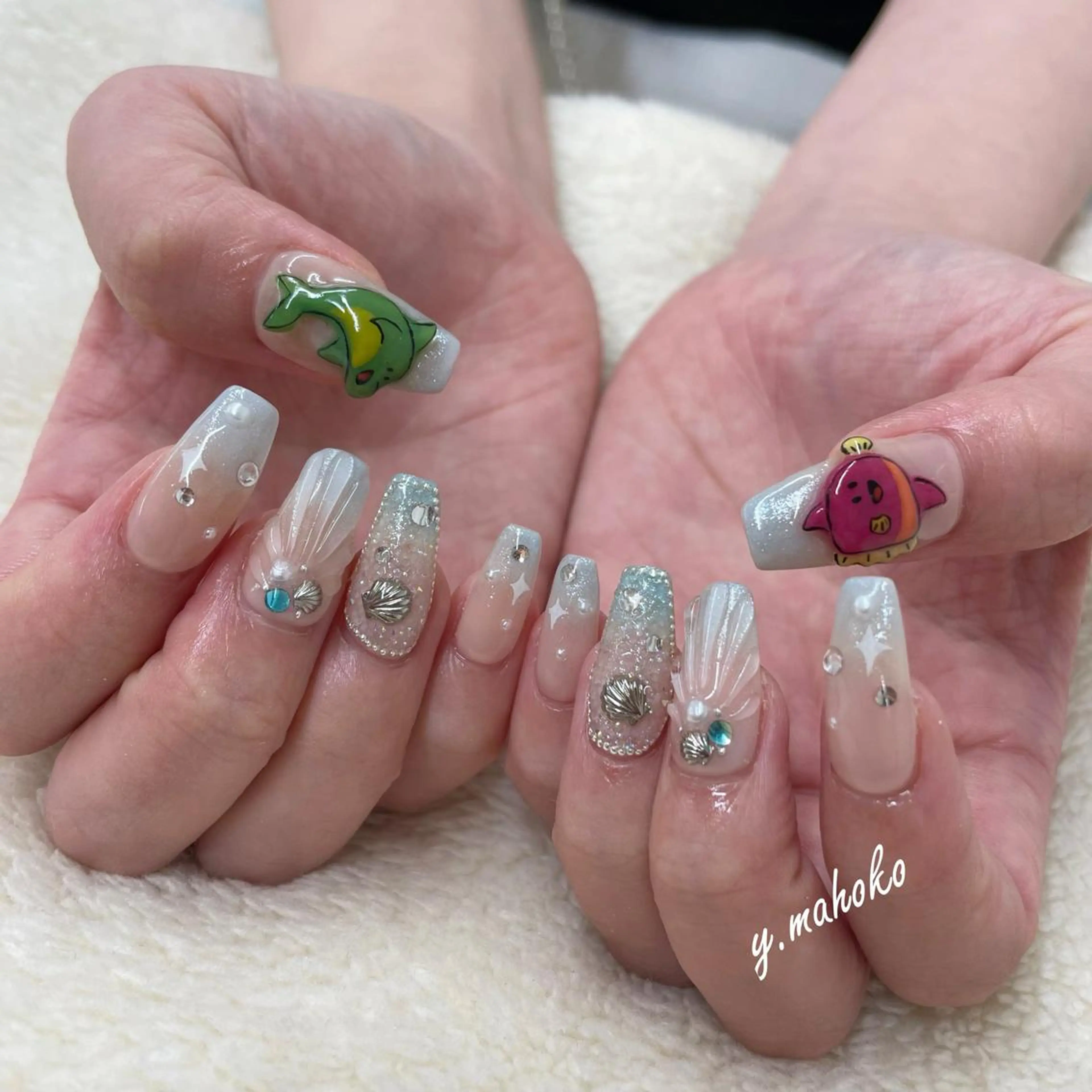 ネイル ハンドネイル She nail studio 原宿所属・パラジェル有/ スカルプ/mahoのネイルデザイン