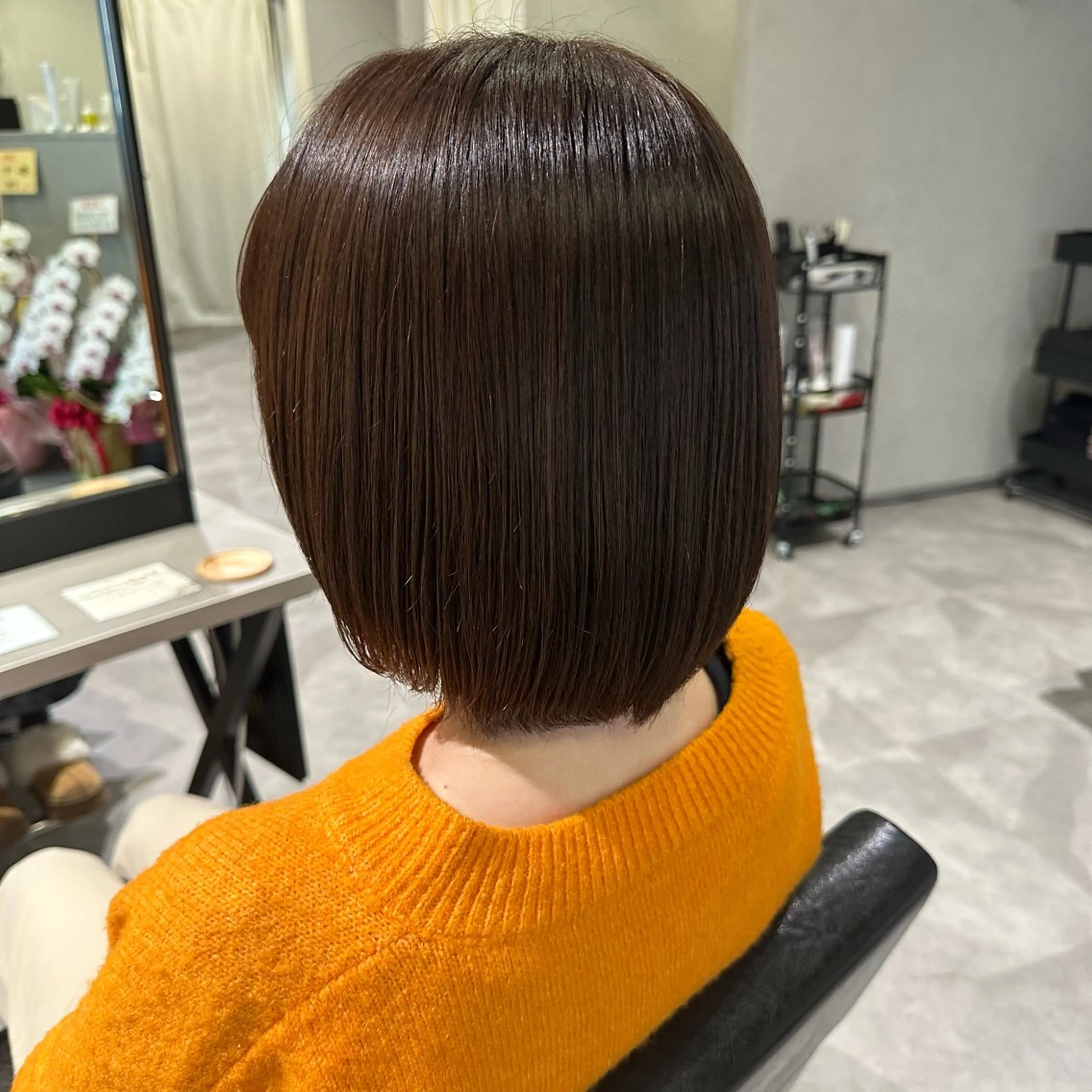 ミディアム カラー ブラウンカラー ヘアカラー トリートメント MIRUKA/ 暖色カラー/ベージュのヘアスタイル