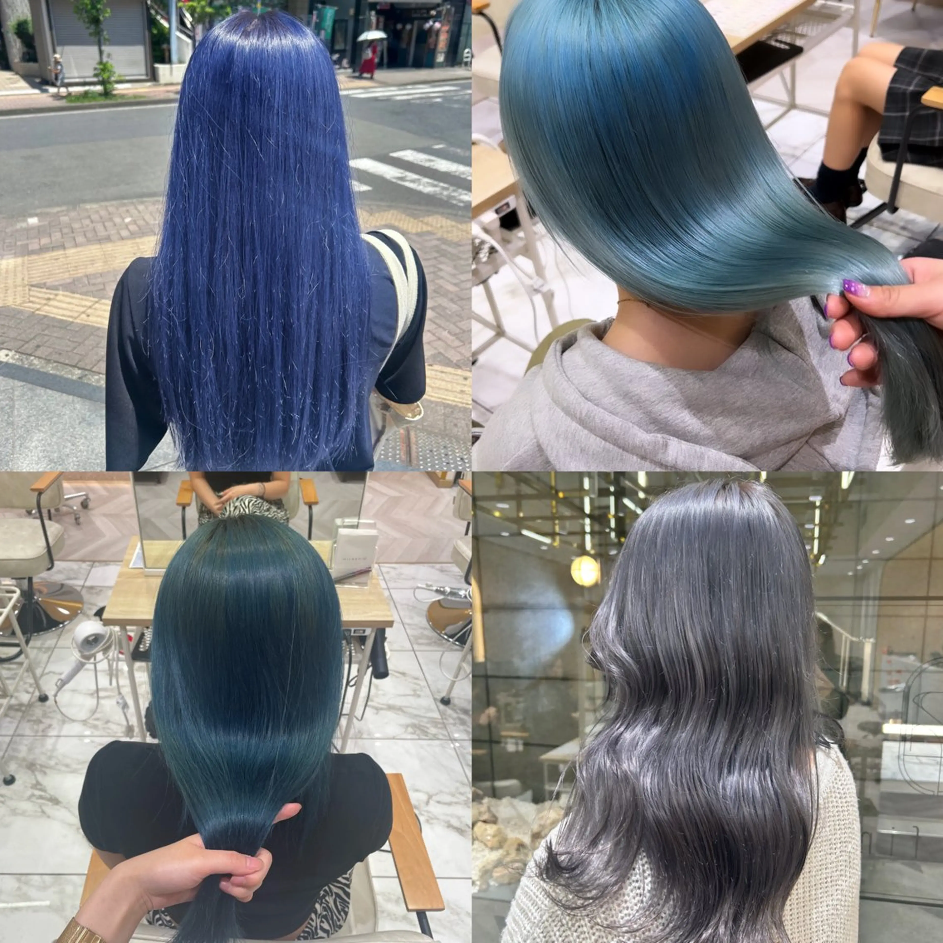 『U24』🧊寒色系ダブルカラー🐬🐳✨ブリーチ＋カラー(ブロー込み)の写真