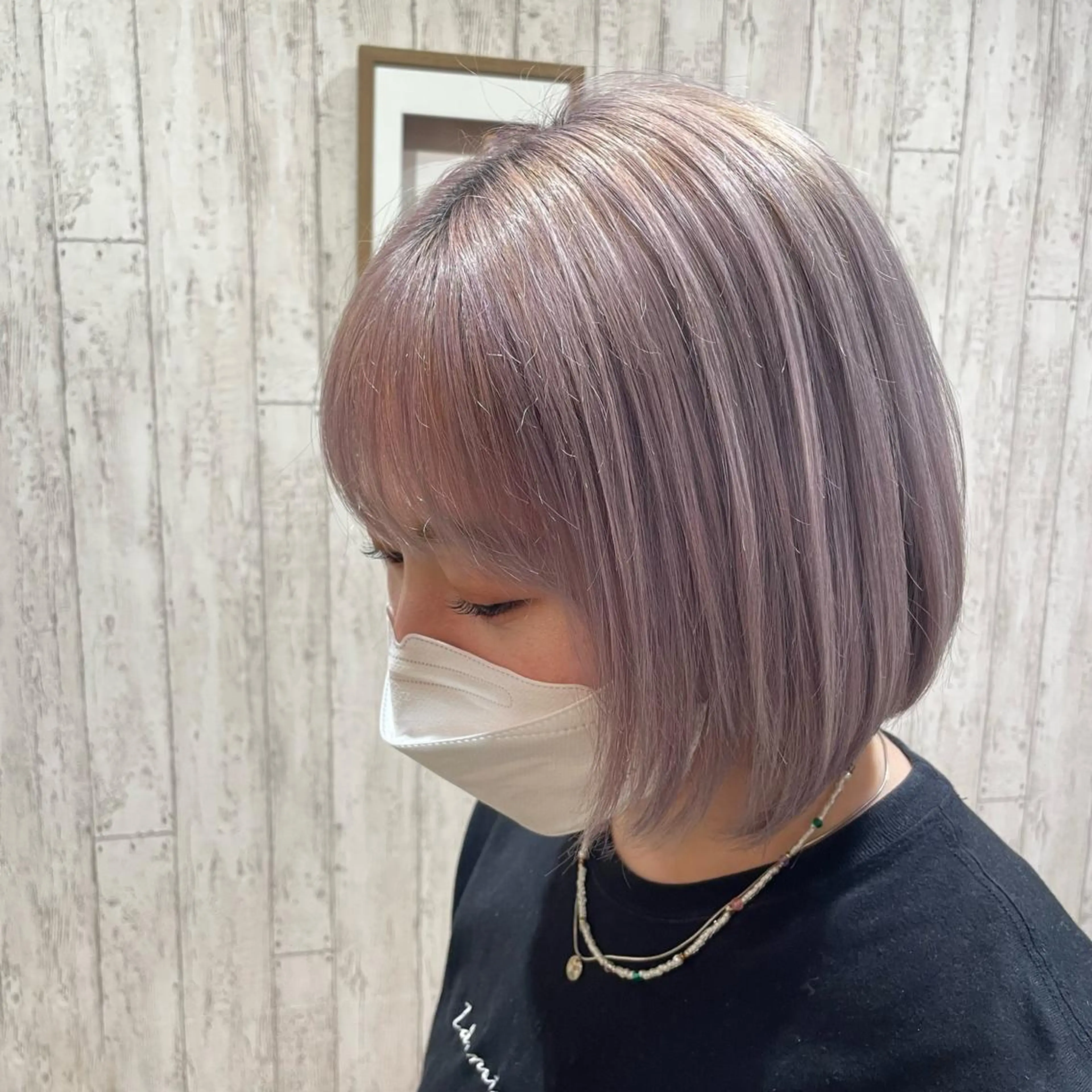 ショート カラー ヘアアレンジ ベージュカラー ハイトーンカラー ラベンダーカラー ラベンダーピンク ピンクカラー カット ヘアカラー トリートメント 古沢 みづきのヘアスタイル