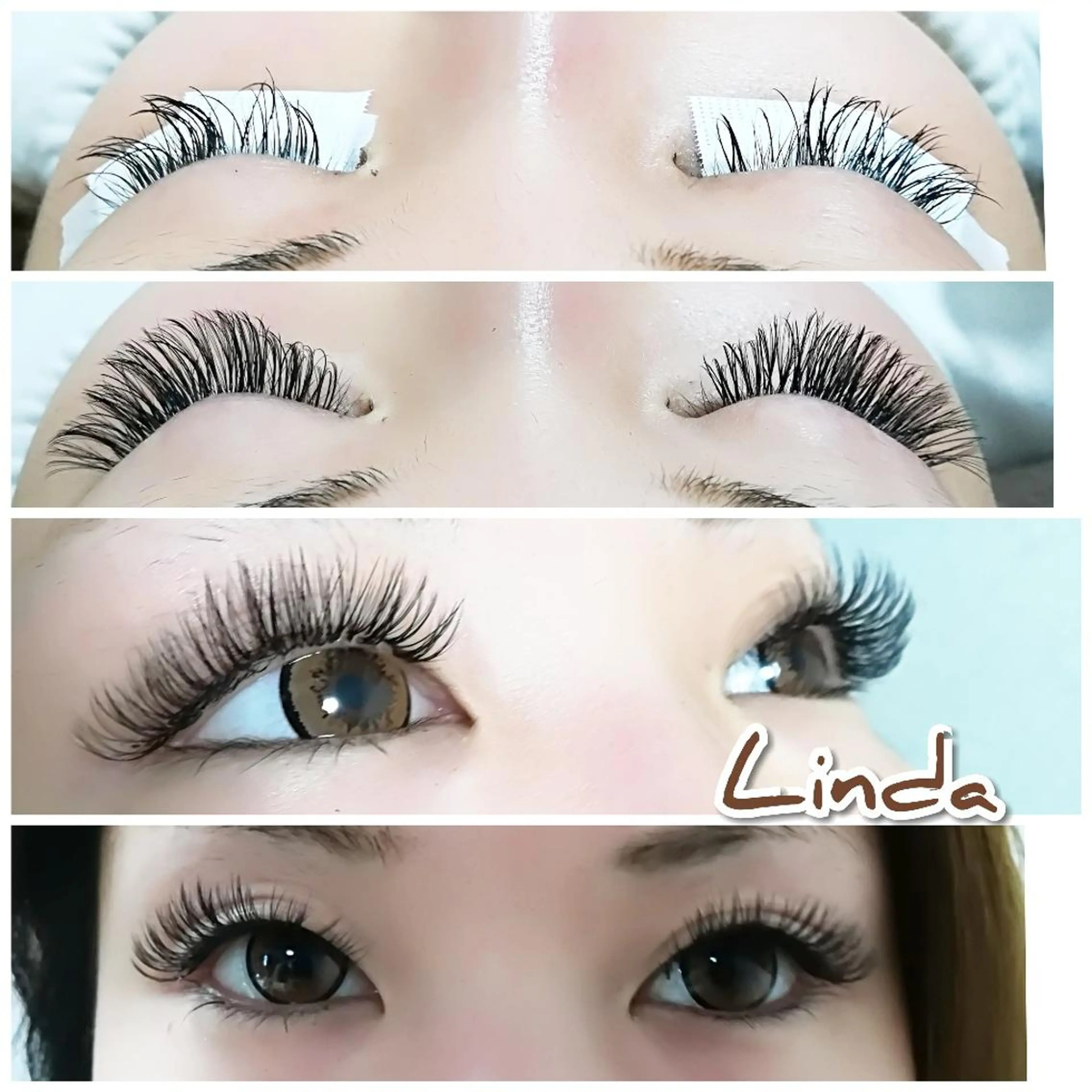 マツエク・マツパ ボリュームラッシュ linda lashesのマツエク・マツパデザイン