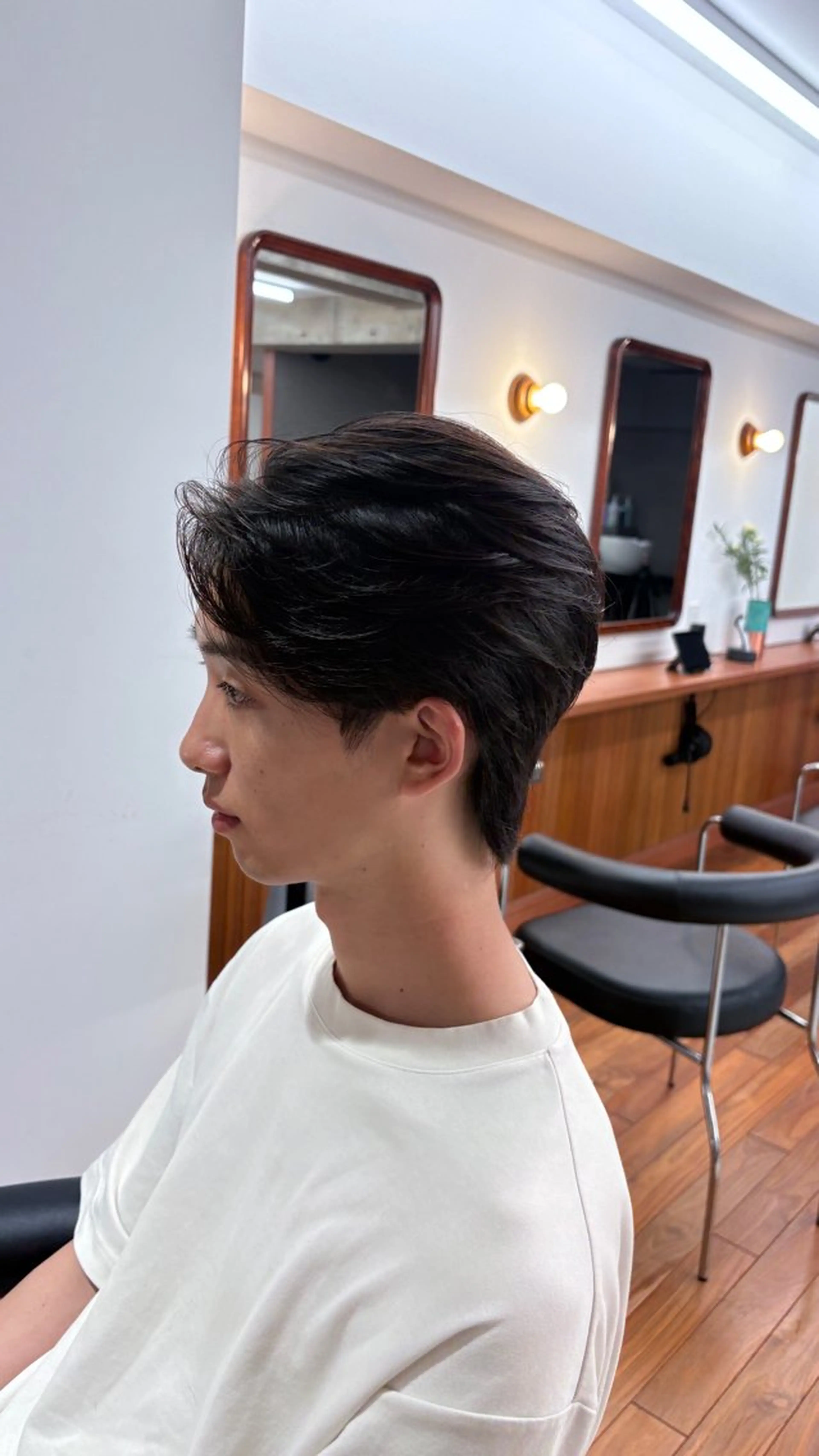 ショート メンズ センターパート メンズカット 髙橋創のヘアスタイル