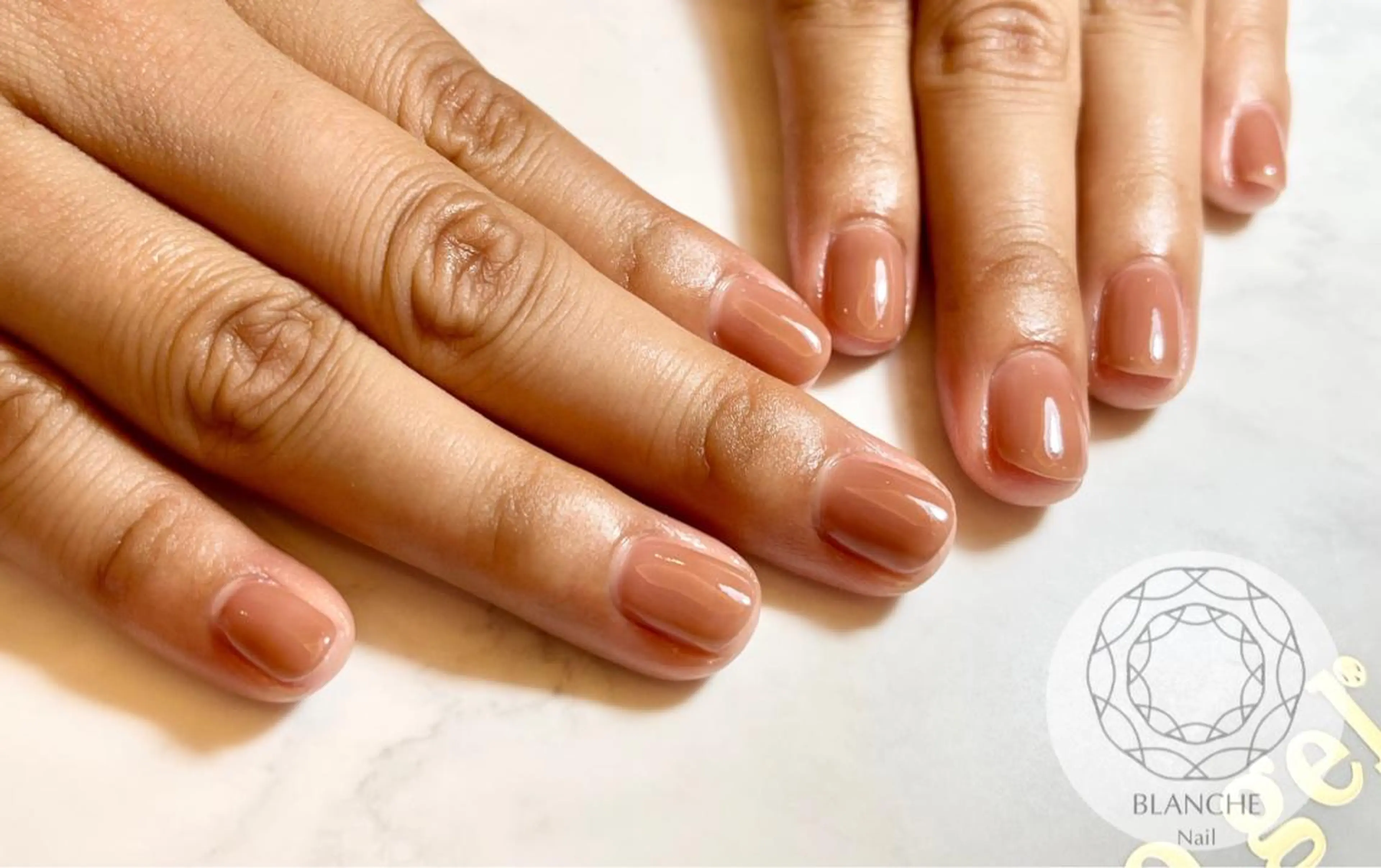 ネイル ジェルネイル オフィスネイル ワンカラーネイル パラジェル シンプルネイル BLANCHE Nailのネイルデザイン