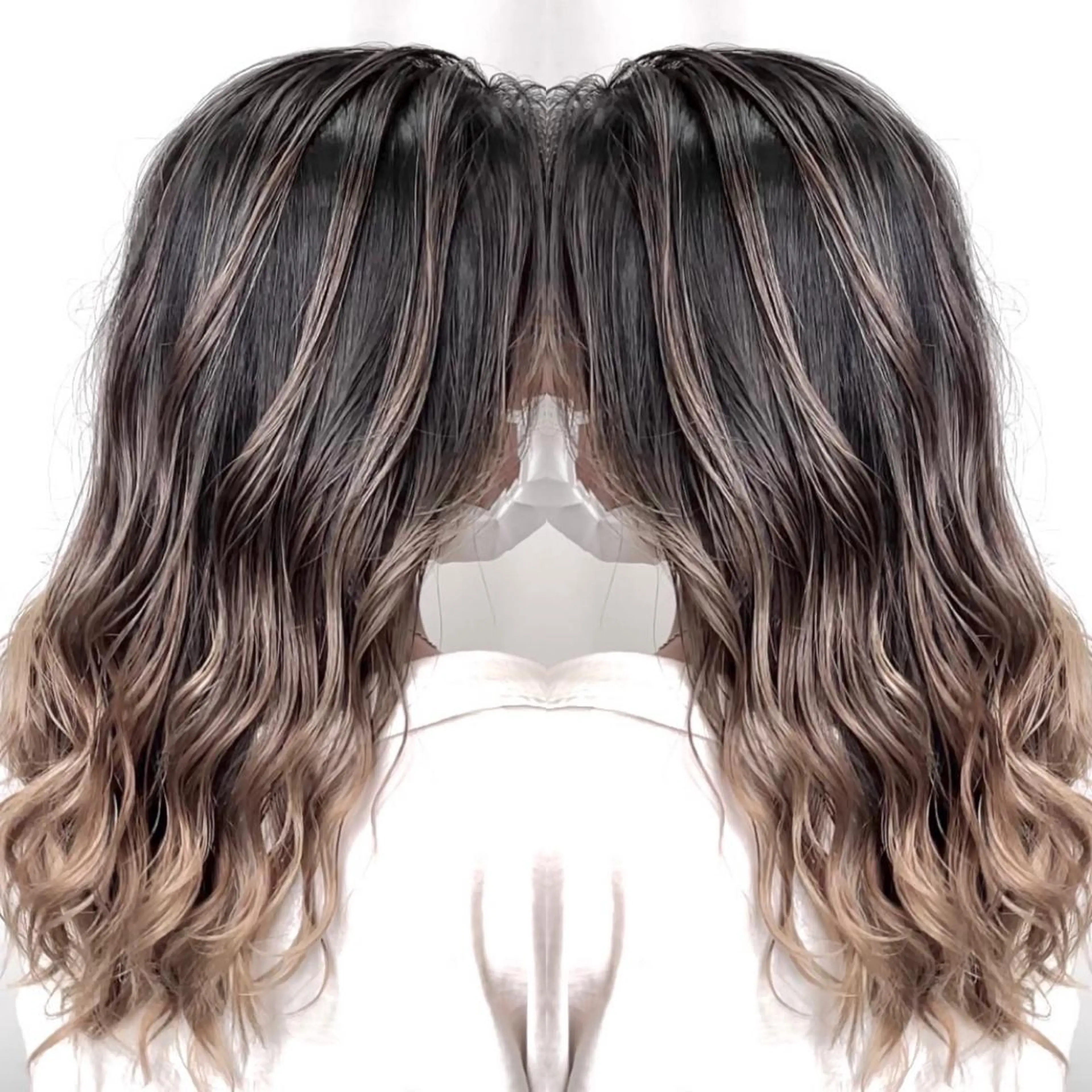 セミロング カラー 縮毛/レイヤー 韓国/橋口のヘアスタイル