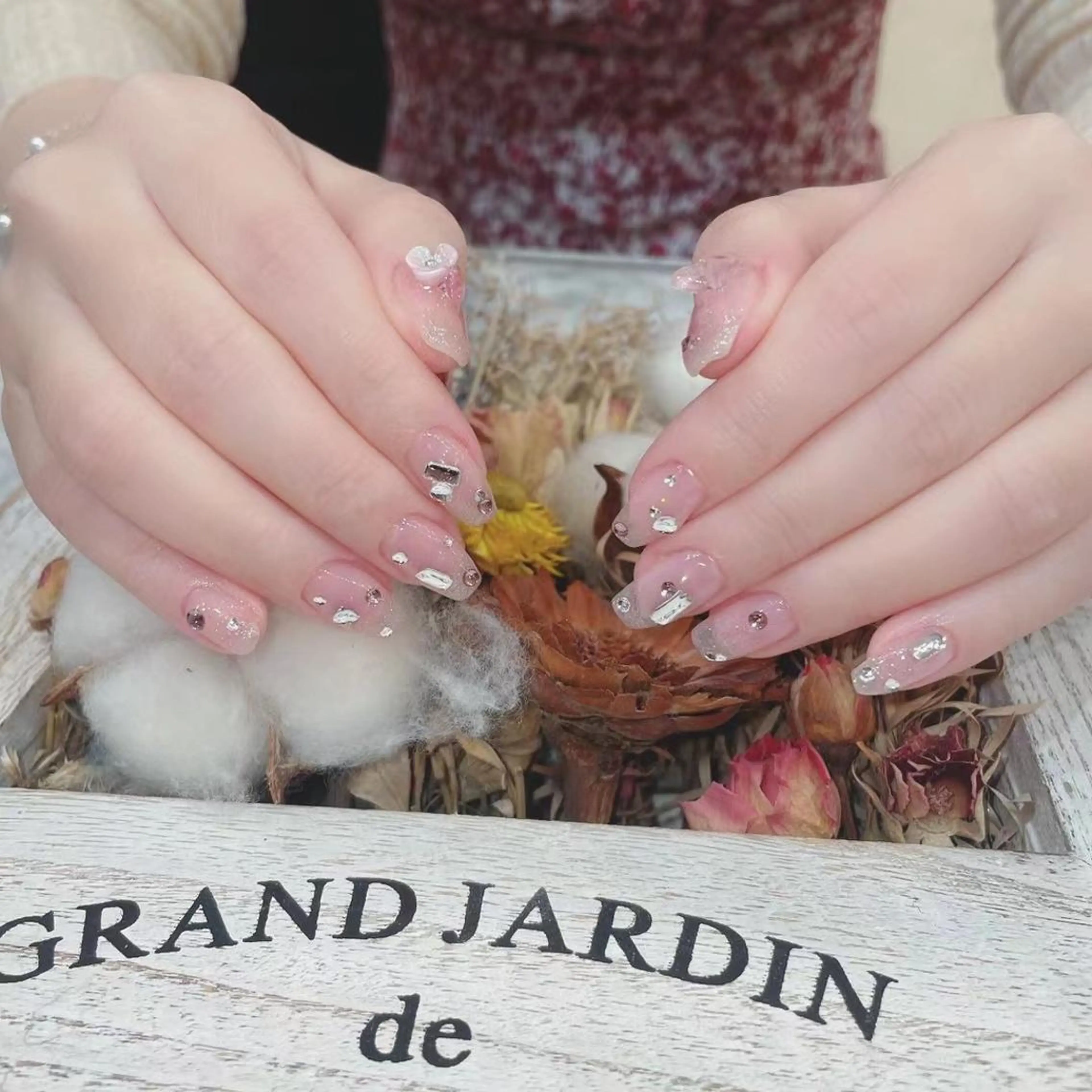 ネイル ハート ラメ(グリッター) Babarla Nailのネイルデザイン