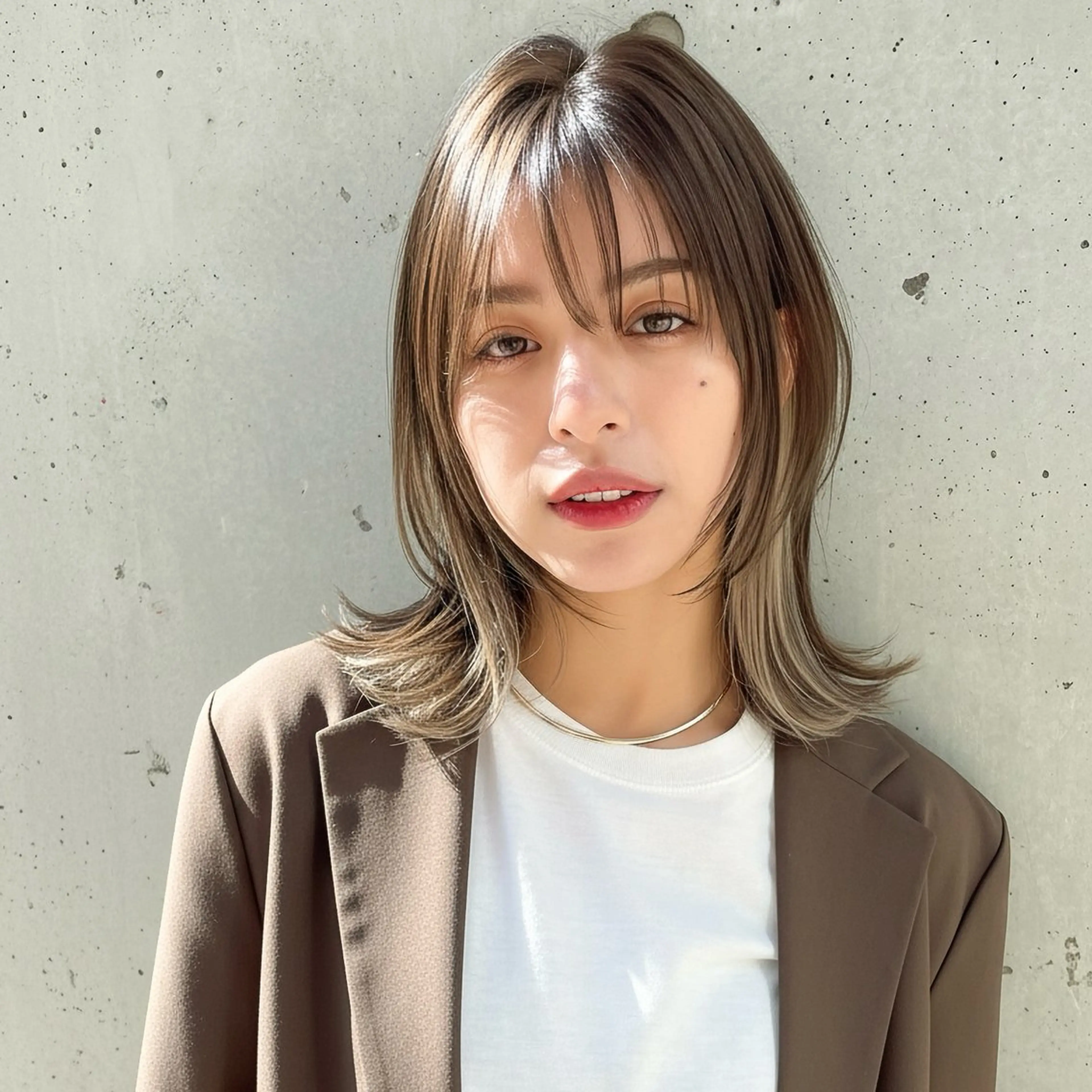 ミディアム カット ヘアカラー トリートメント ショート〜ミディアム 喜多司のヘアスタイル