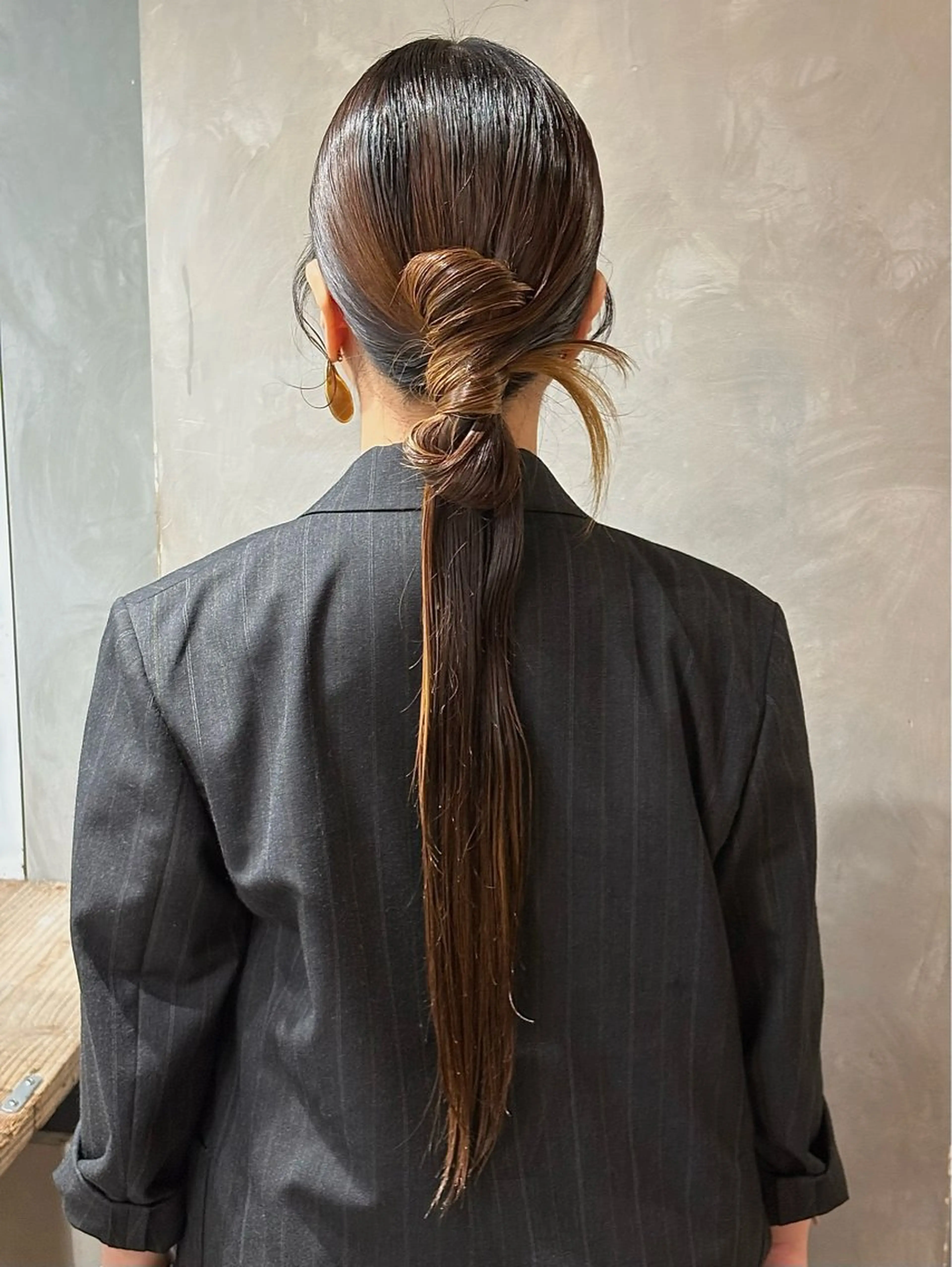 ロング カラー ヘアアレンジ ヘアセット ツキノキ ミナのヘアスタイル