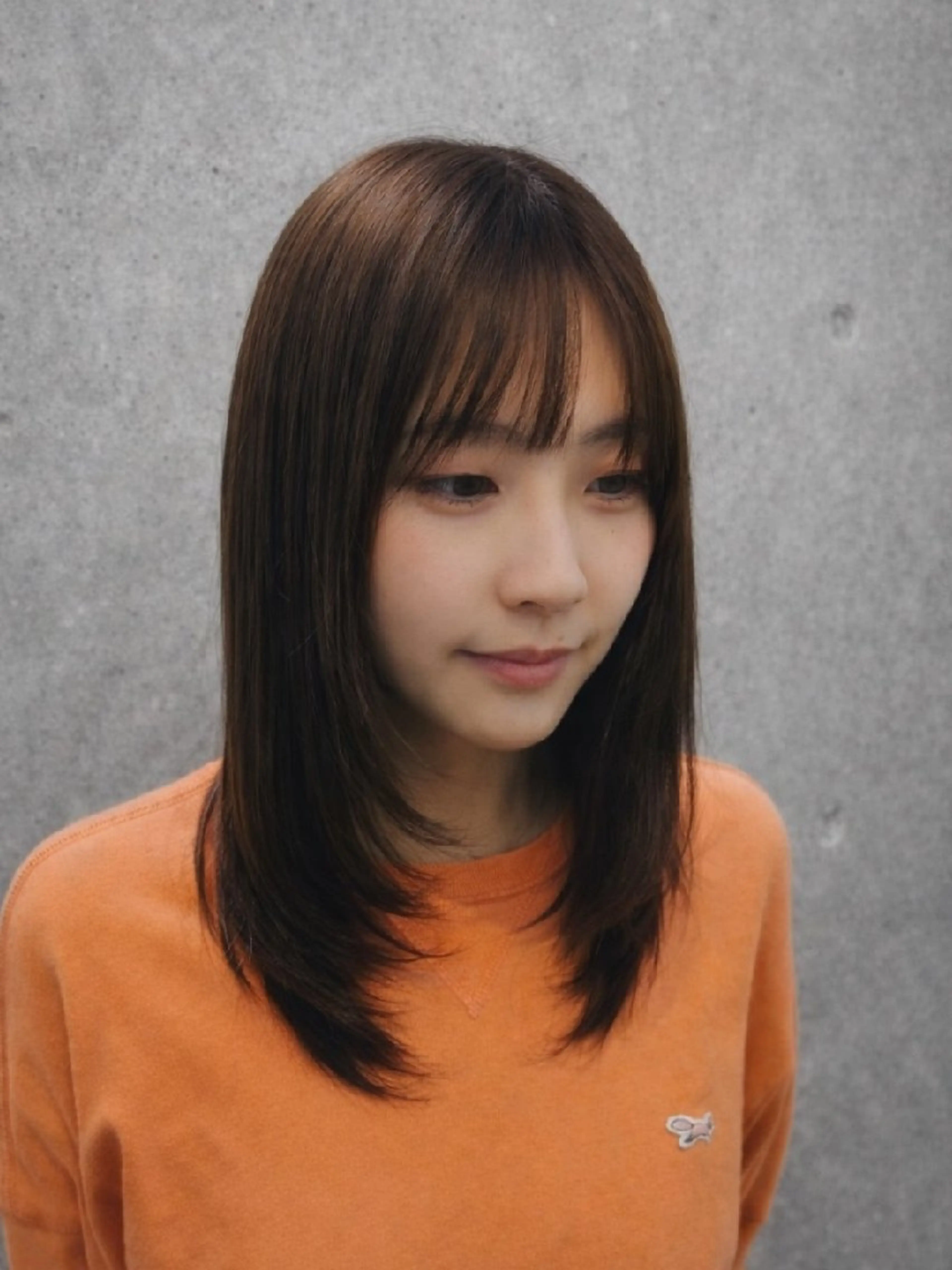 セミロング カラー レイヤーカット 小顔カット カット ヘアカラー トリートメント terra✂️川嶋 大輔のヘアスタイル