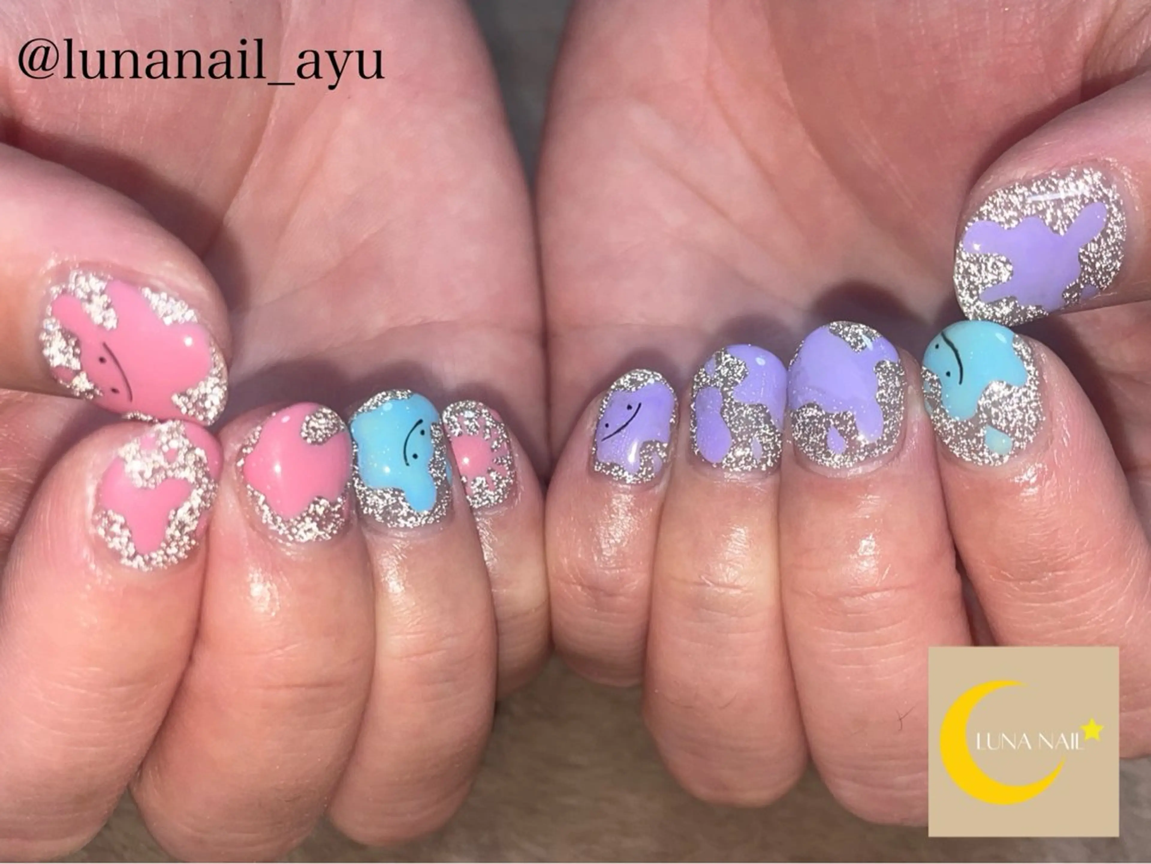 ネイル フラッシュネイル ハンドネイル LUNA NAIL ayuのネイルデザイン