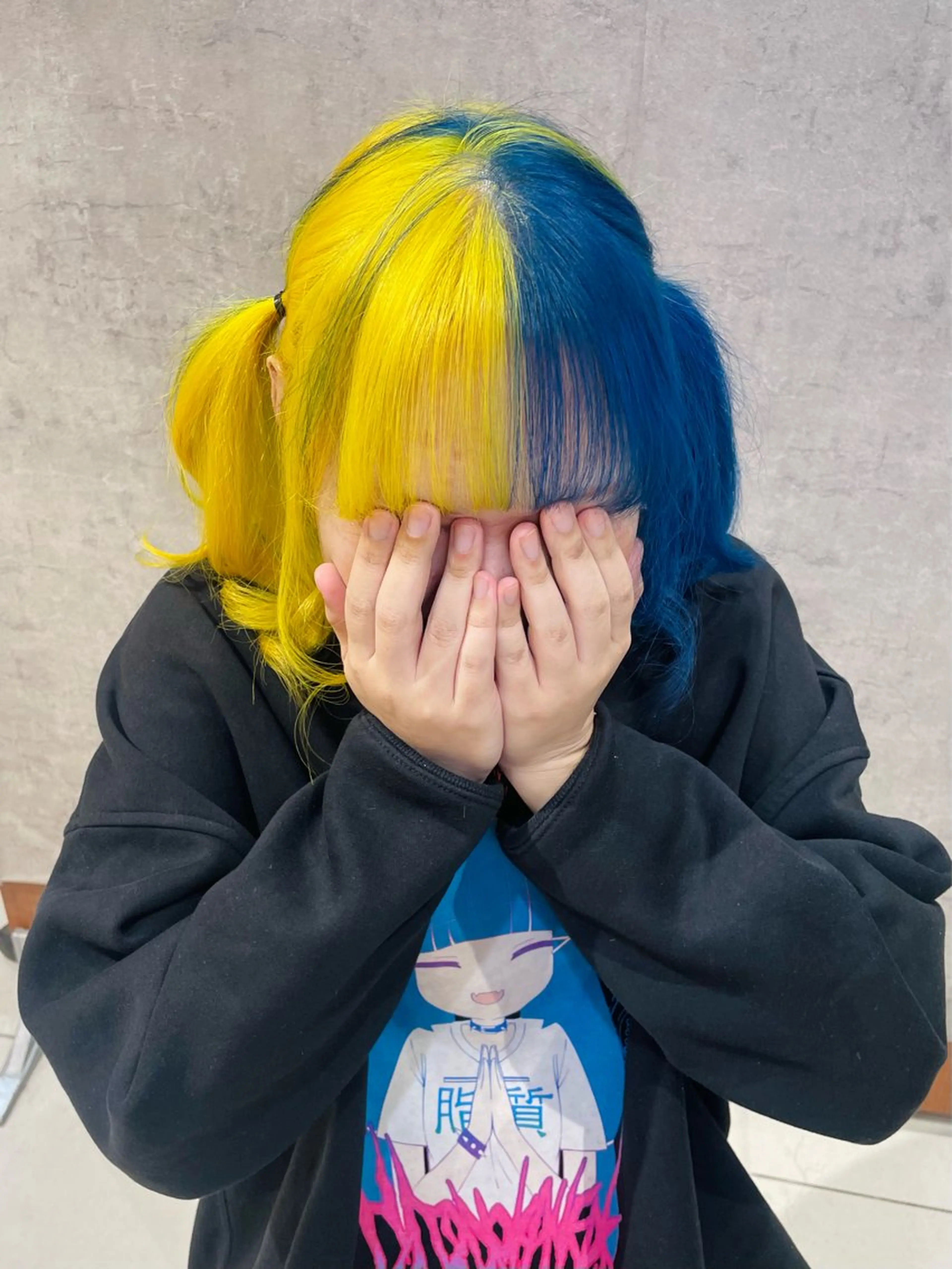 セミロング カラー ヘアカラー トリートメント shiho/名駅💎 ケアカラー/ブリーチのヘアスタイル