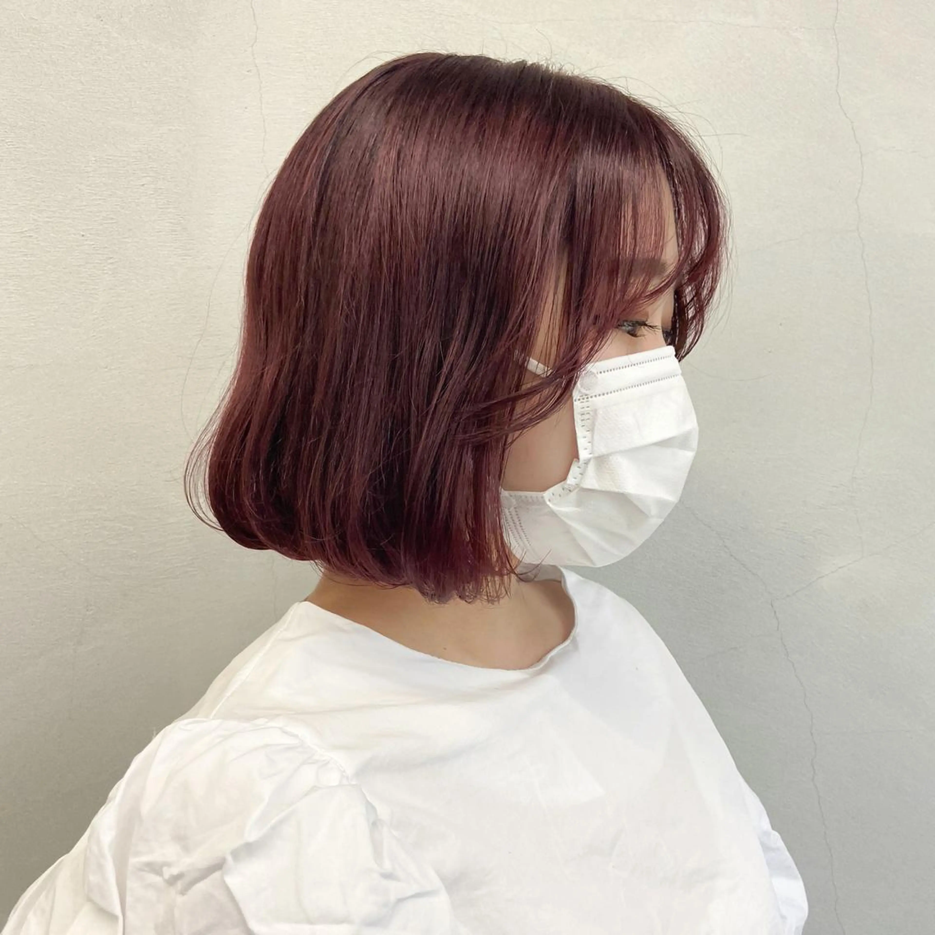 ミディアム カラー バイオレットカラー 韓国風ヘア ヘアカラー yuna/ボブカット /ハイトーンカラーのヘアスタイル