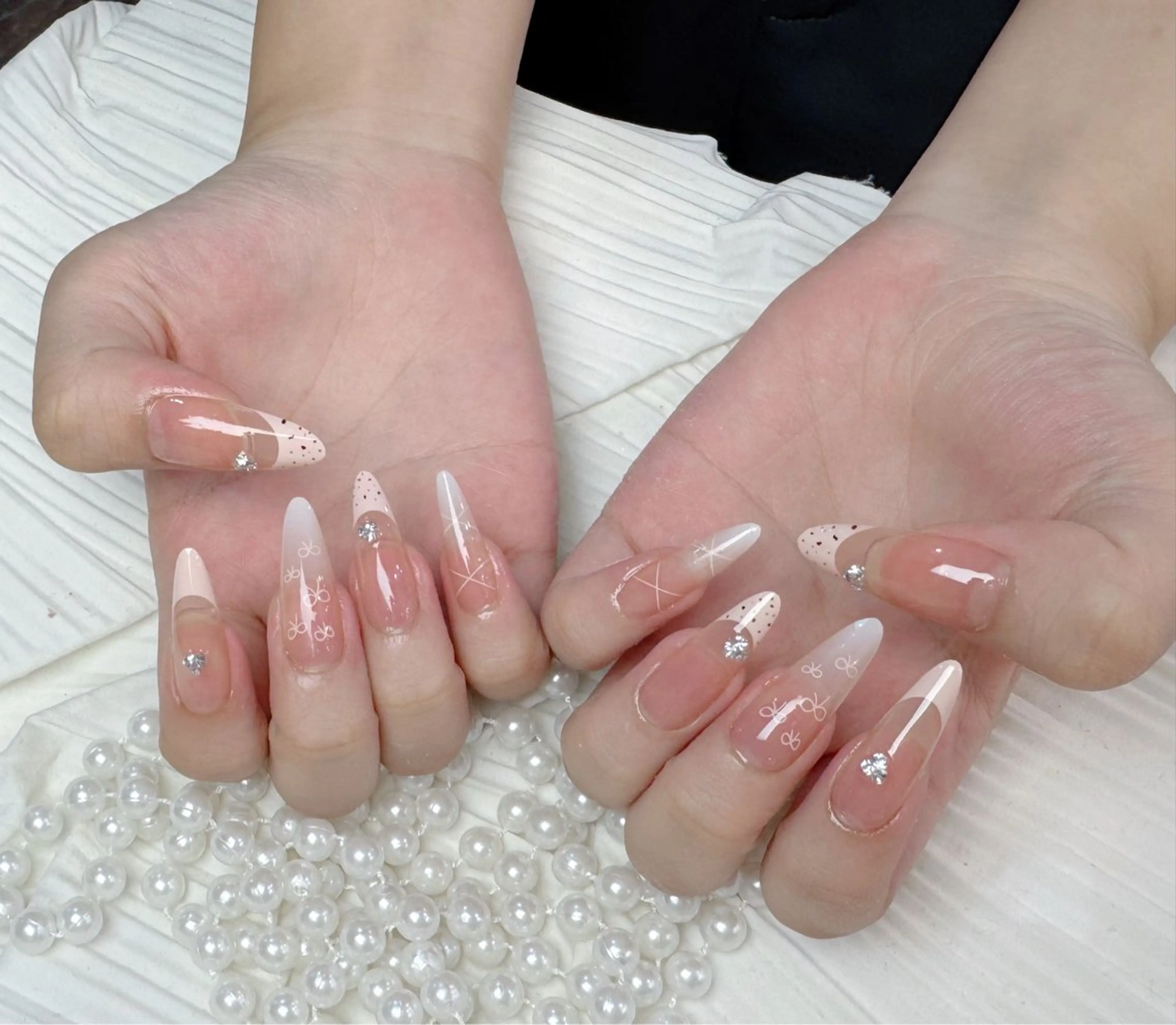 ネイル アートネイル フットネイル ジェルネイル ハート マグネットネイル babarla Nailのネイルデザイン