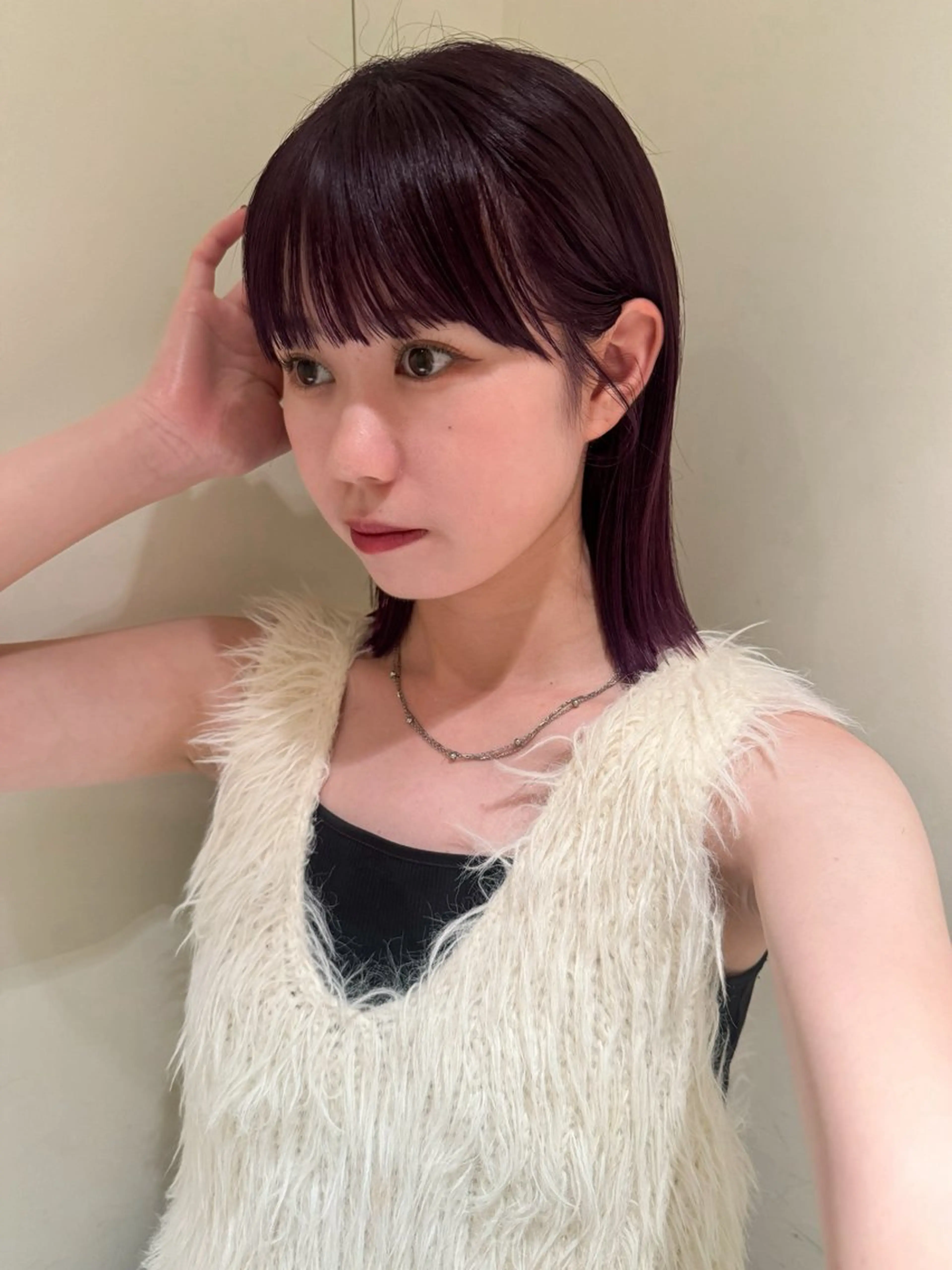 ショート カラー ラベンダーカラー カット ヘアカラー トリートメント ヘッドスパ 松本優香/ボブ/ダ ブルカラー/髪質改善のヘアスタイル