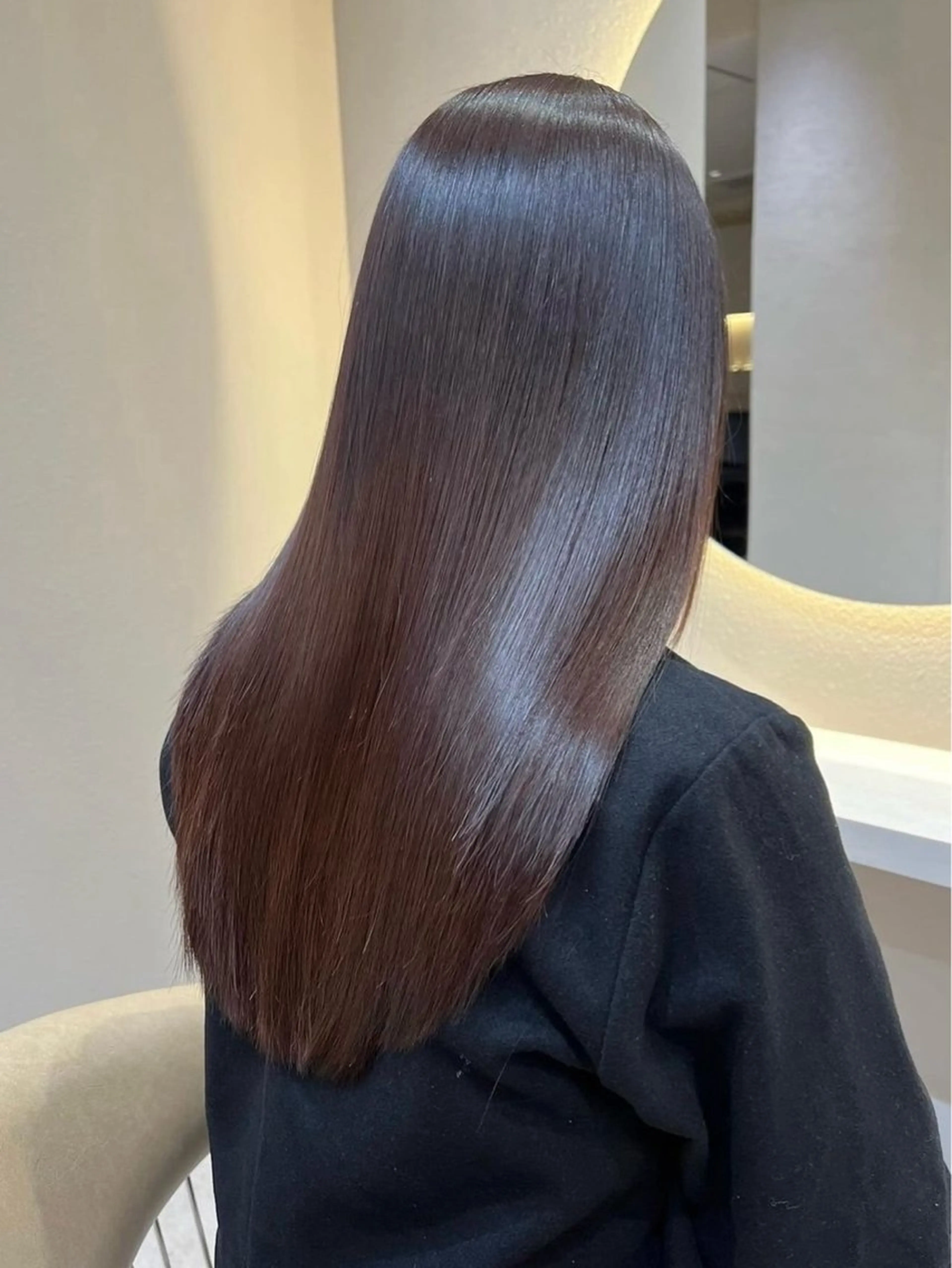 ロング カット ヘアカラー 縮毛矯正 トリートメント 佐京春奈/縮毛矯正 髪質改善/美髪カラーのヘアスタイル