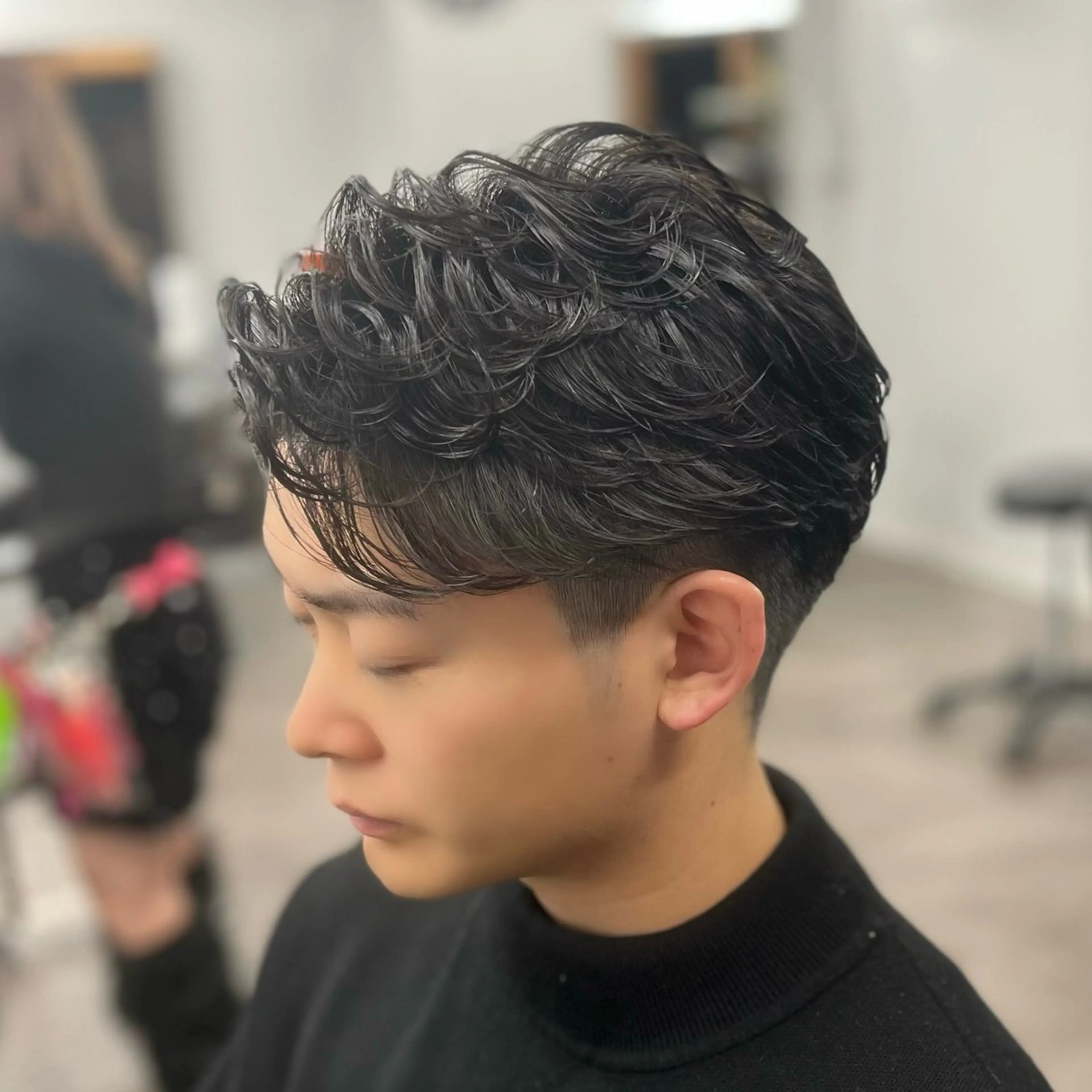 パーマ メンズ メンズパーマ 河村 怜奈のヘアスタイル