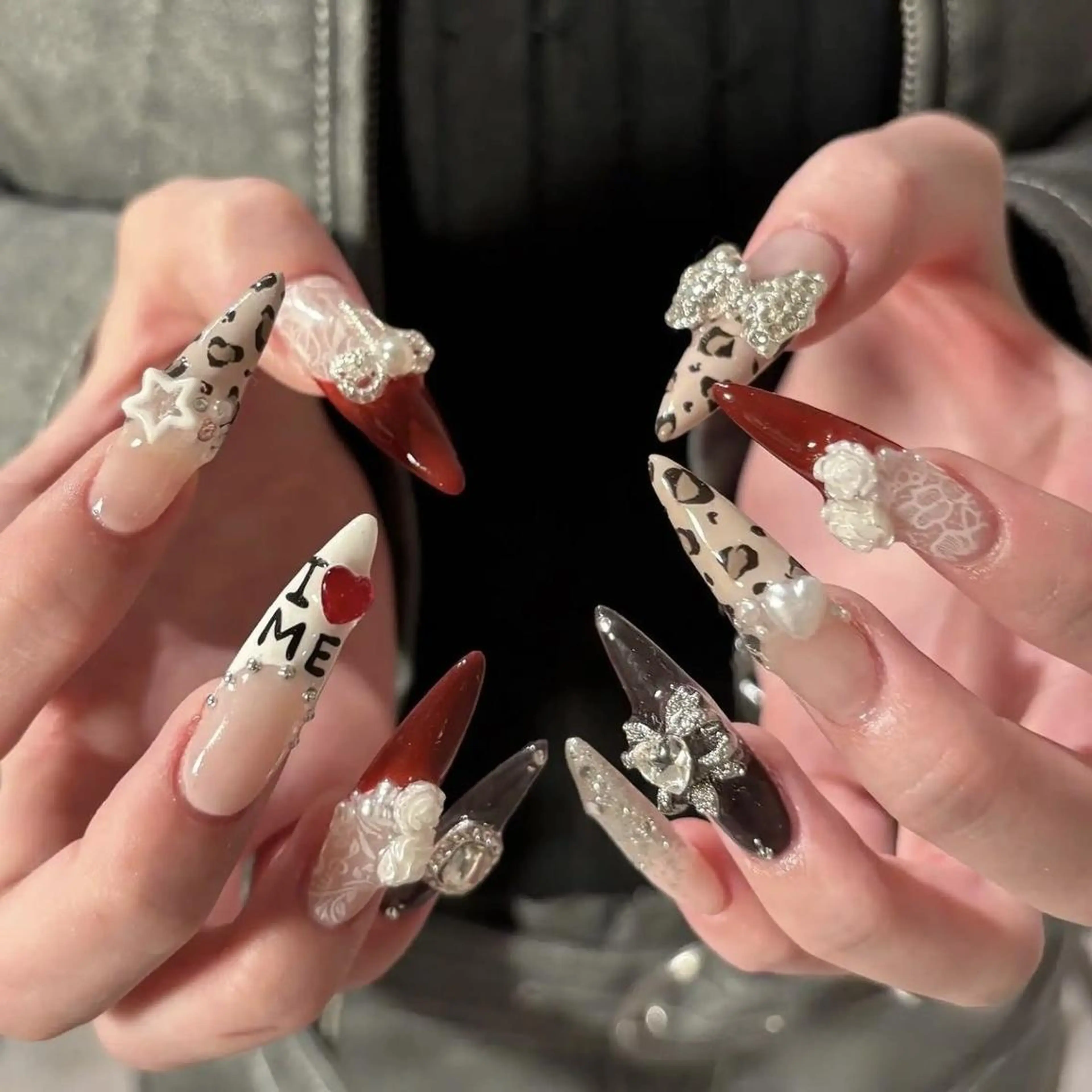 ネイル 長さ出し フレンチネイル グラデーション 卒業式 マグネットネイル ハンドネイル MIHANA NAILのネイルデザイン