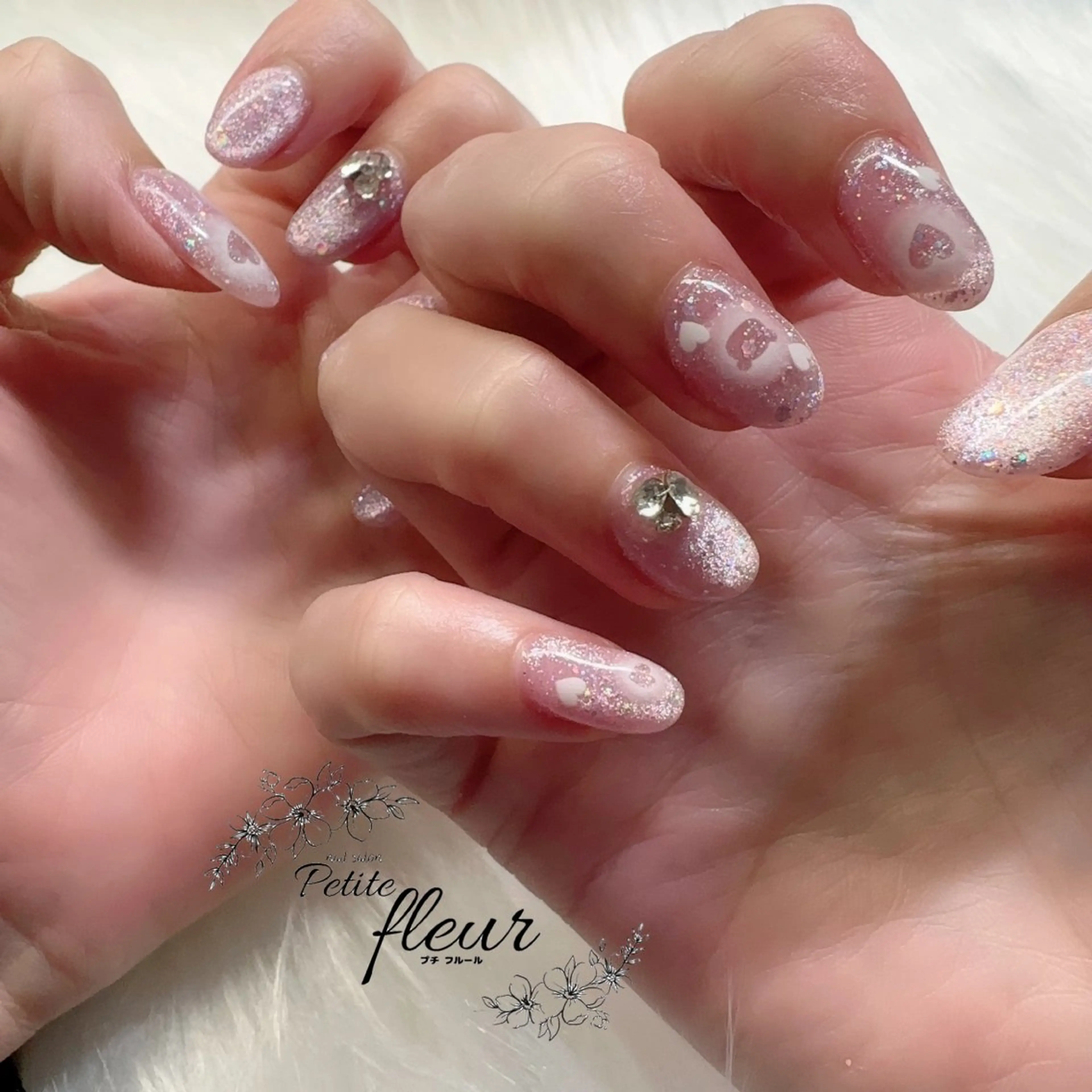 ネイル マグネットネイル ❁⃘*。Petite fleur❁⃘*りさのネイルデザイン