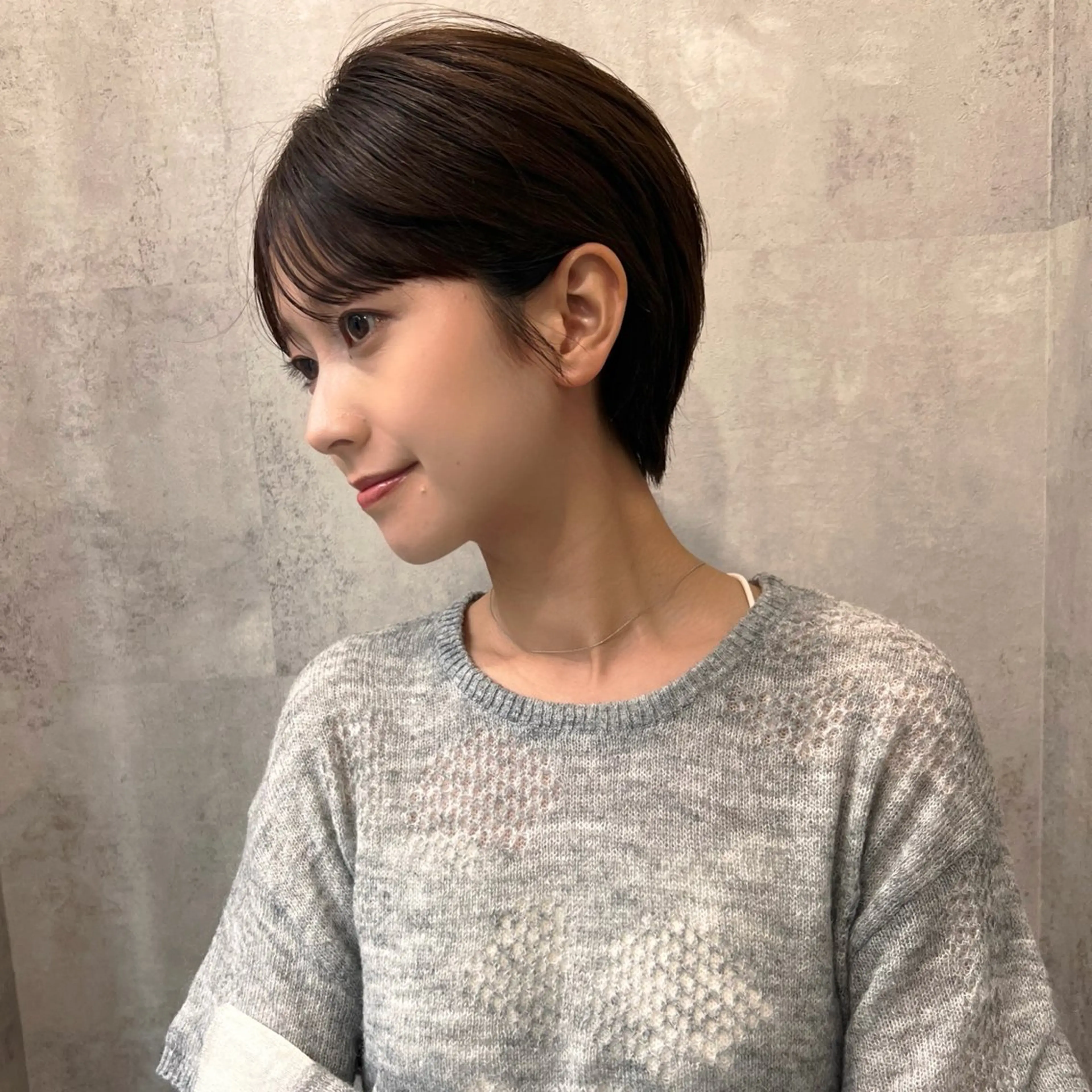 ショート カット ヘアカラー トリートメント レイヤー/韓国ボブ レイヤーボブ/住吉のヘアスタイル