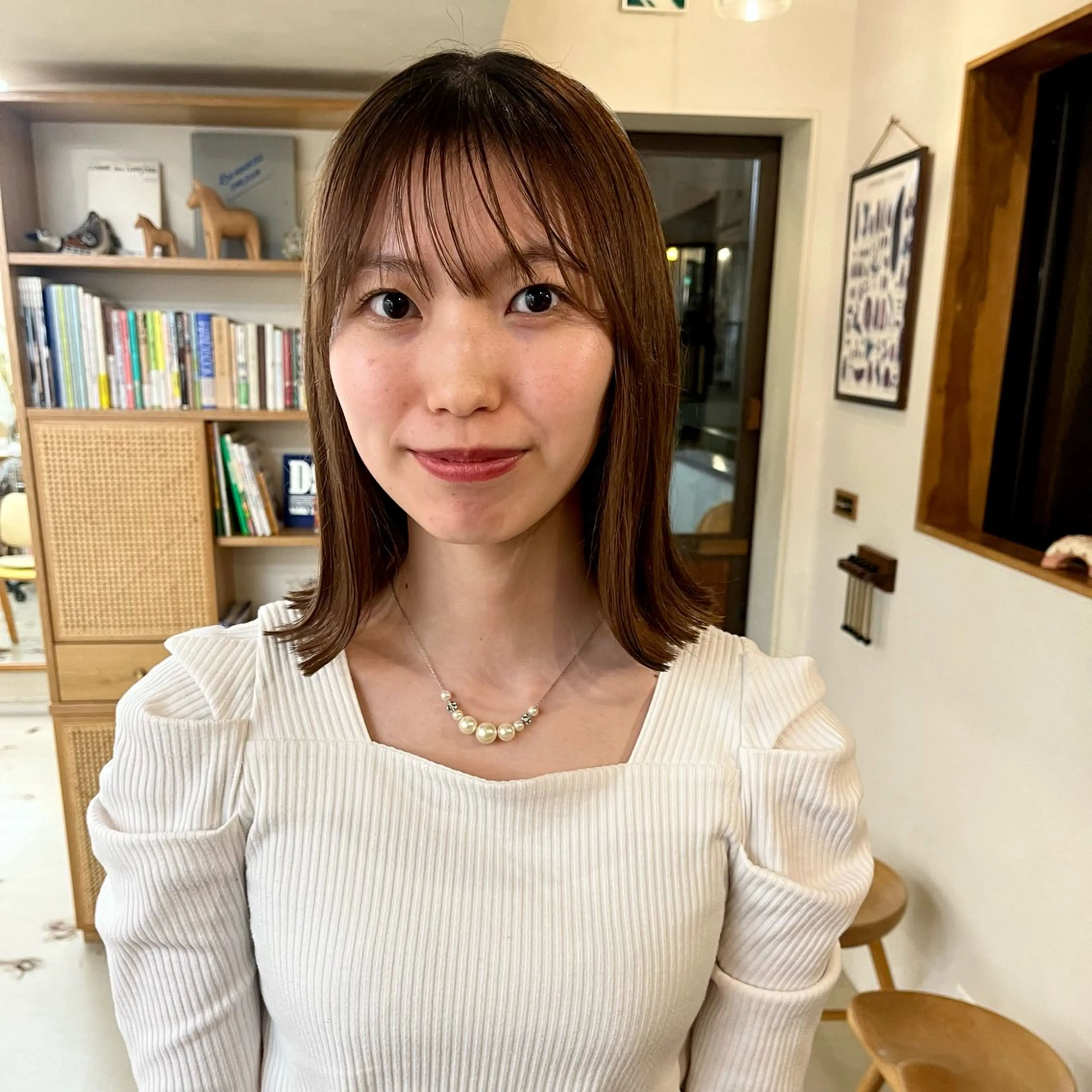ミディアム カラー 宇野澤 銘のヘアスタイル