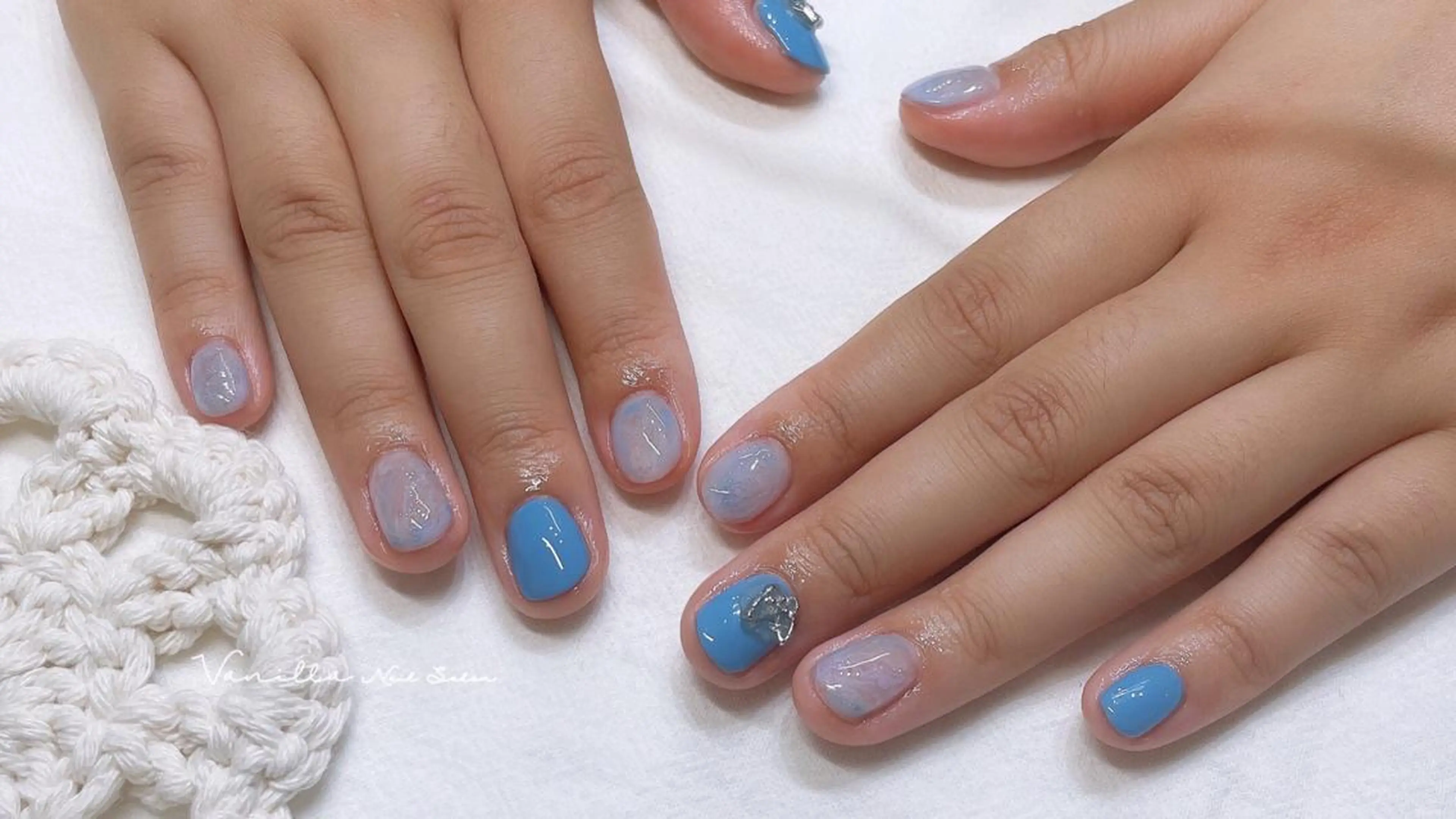 ネイル ストーンネイル ハンドネイル Vanilla nail salonのネイルデザイン