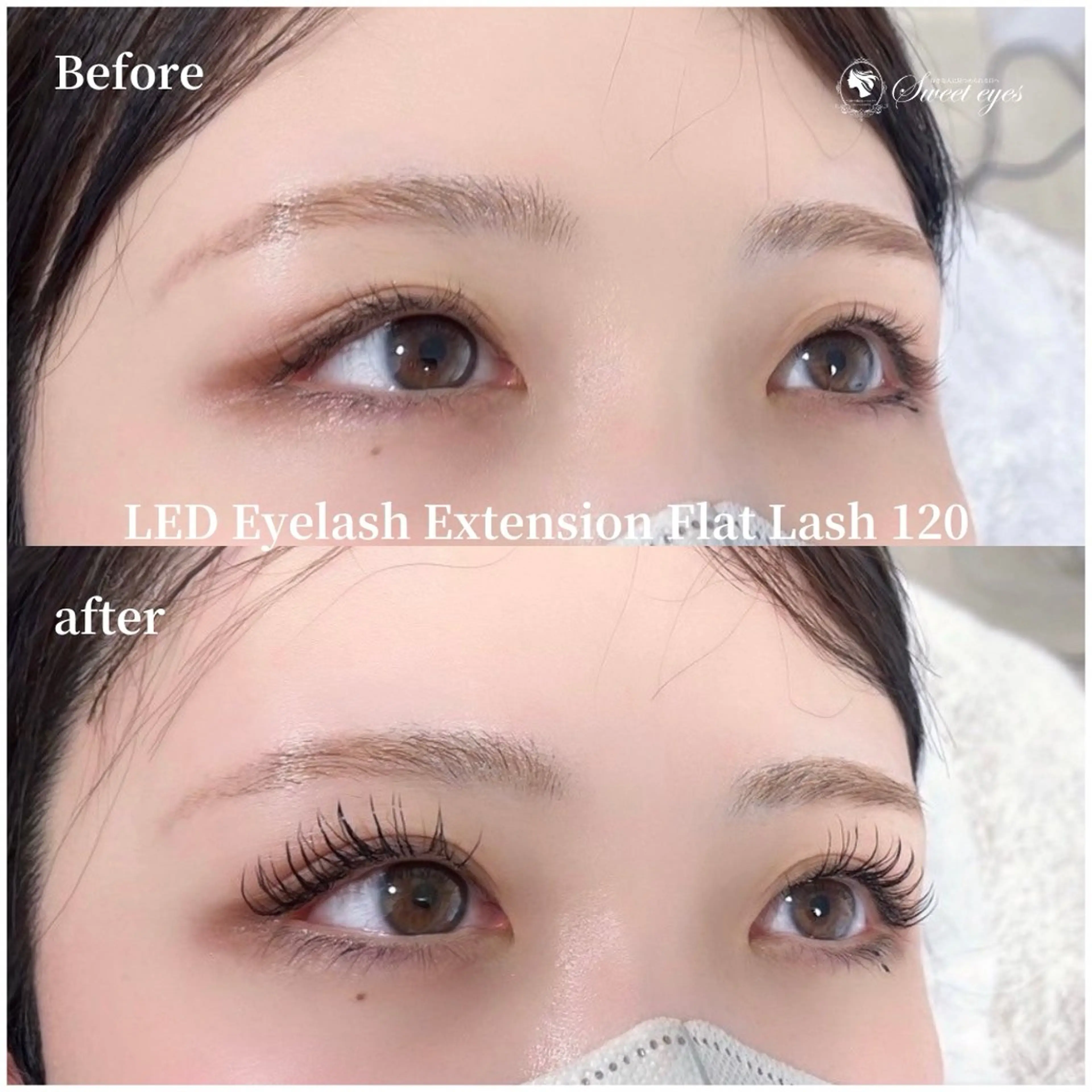 マツエク・マツパ フラットラッシュ ナチュラル Sweeteyes 金山店のマツエク・マツパデザイン