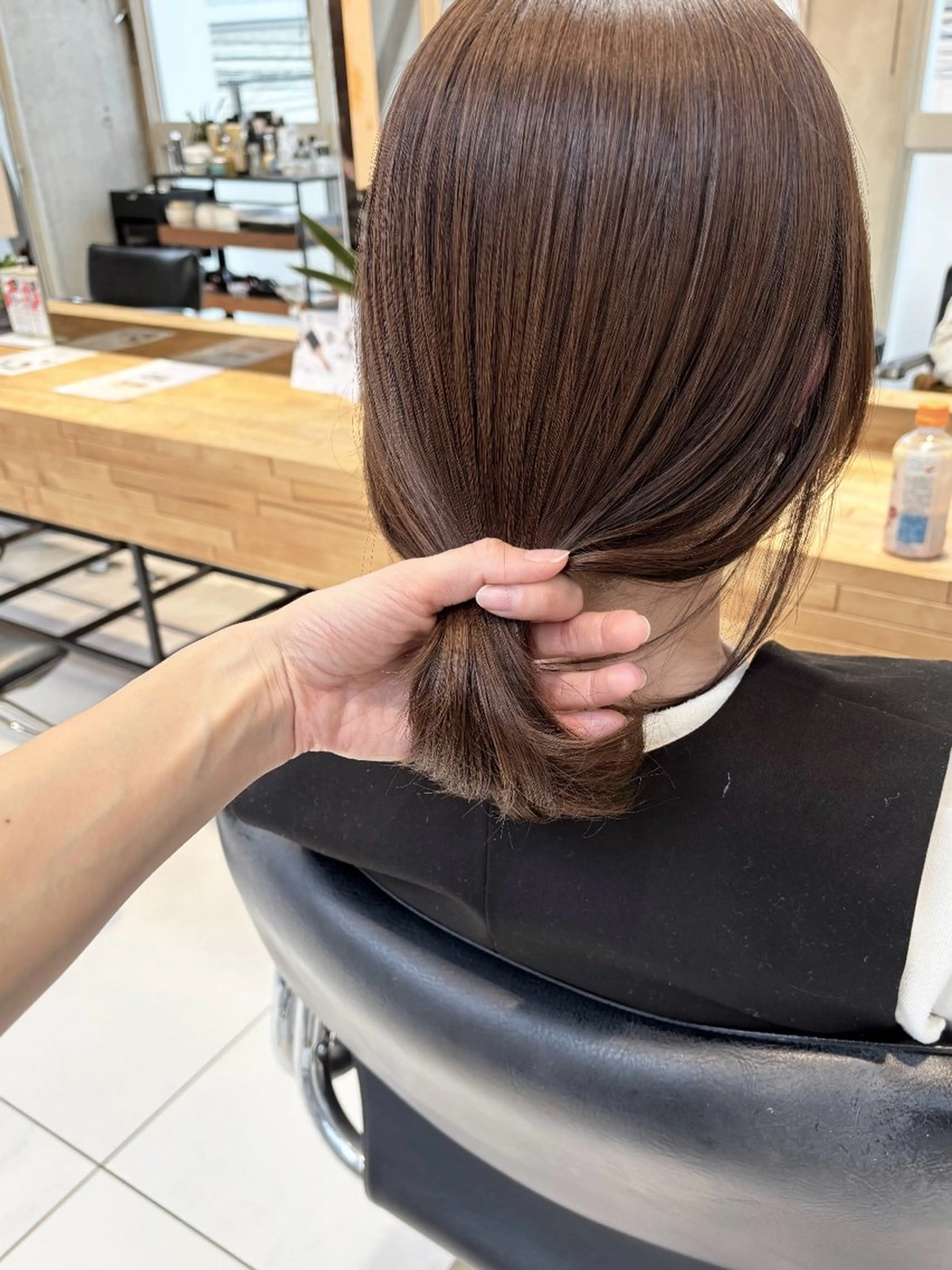 ショート 顔周りカット 似合わせカット 園田あずさ/髪質改善 /透明感カラーのヘアスタイル