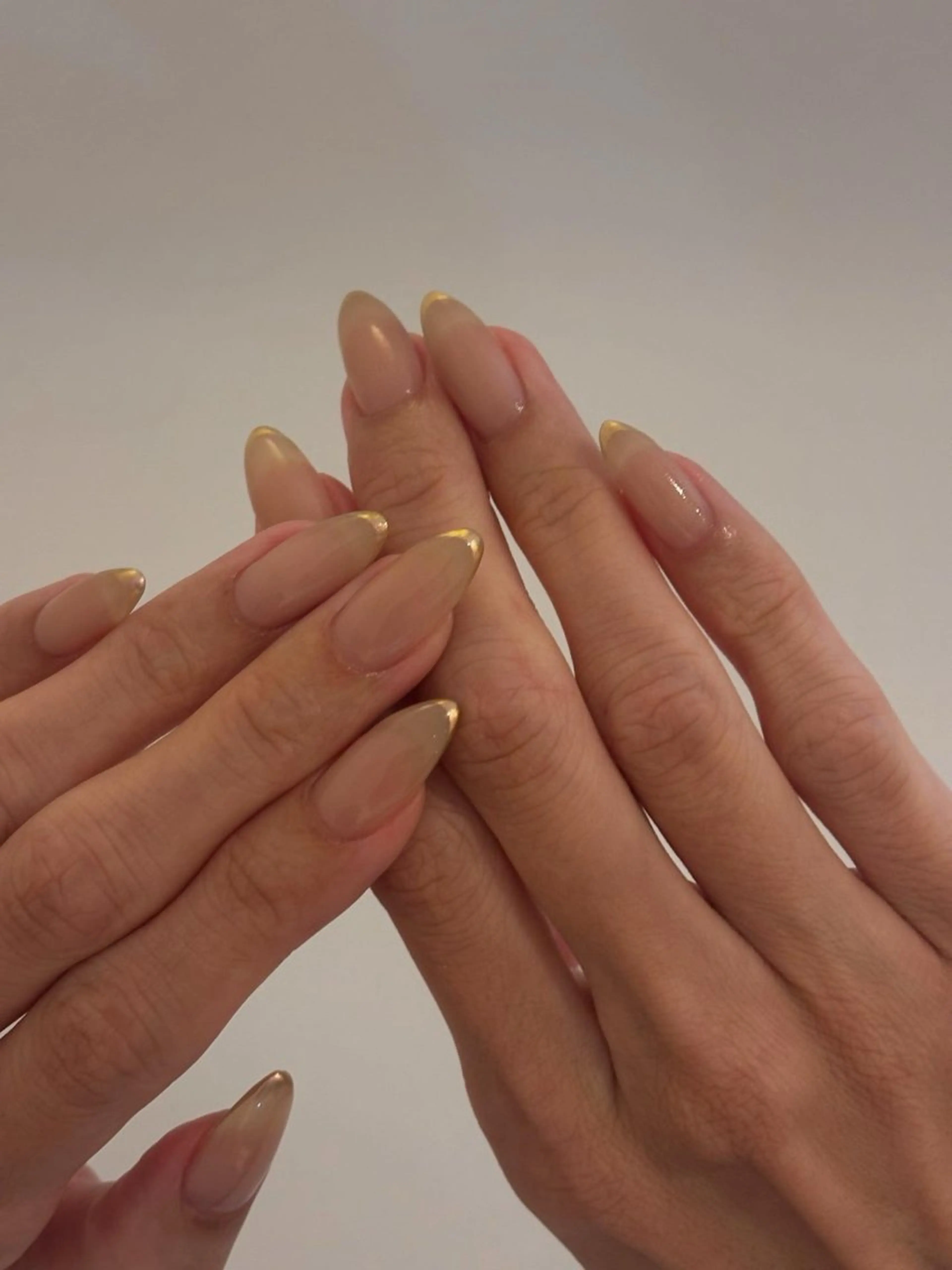 ネイル フレンチネイル ミラーネイル ピンク ハンドネイル Elio所属・Elio 国泰寺のネイルデザイン