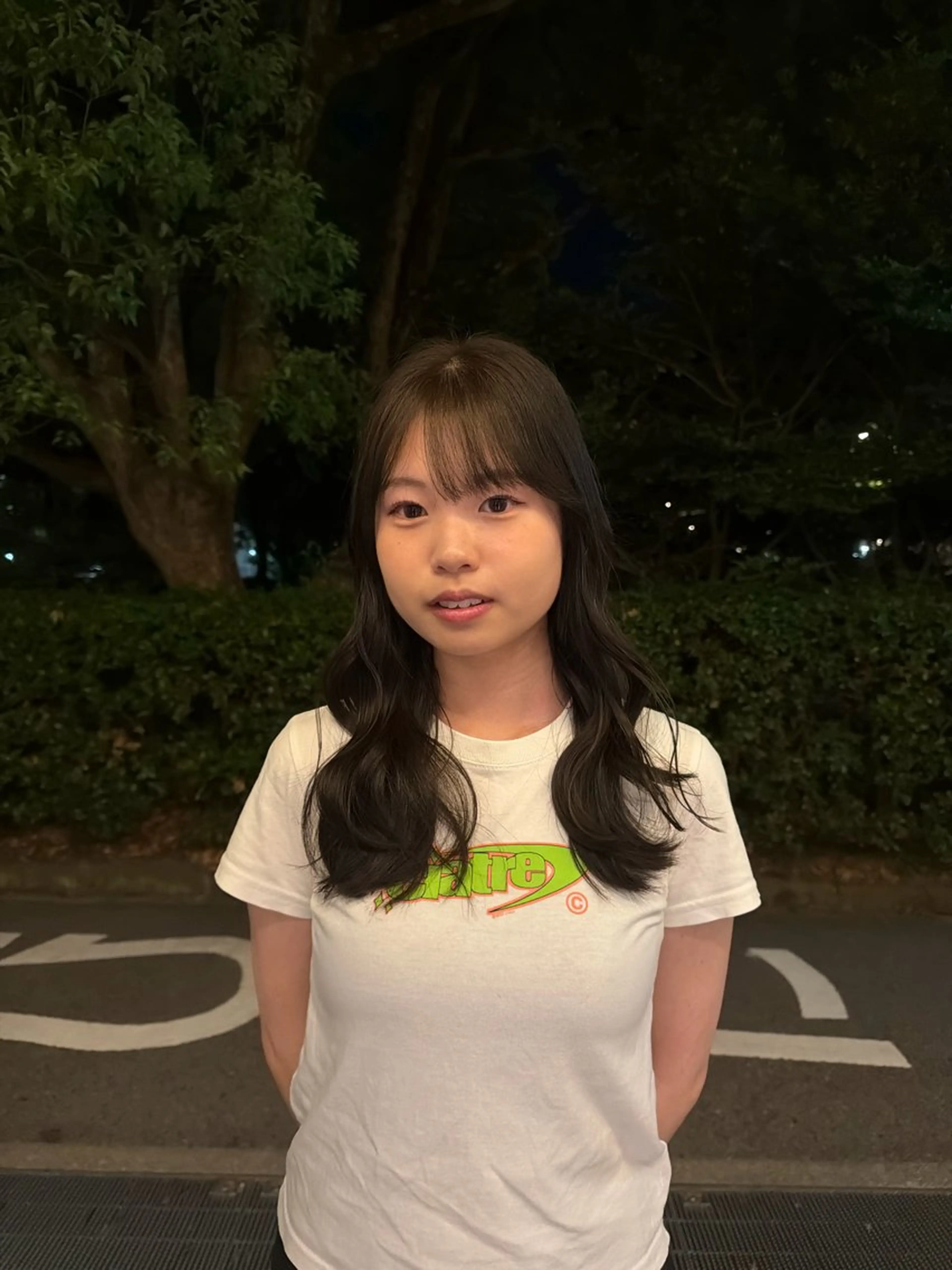 カラー グレージュ オリーブグレージュ オリーブグレー ヘアカラー YOKE 桃山台 SAKI♩ ܸのヘアスタイル