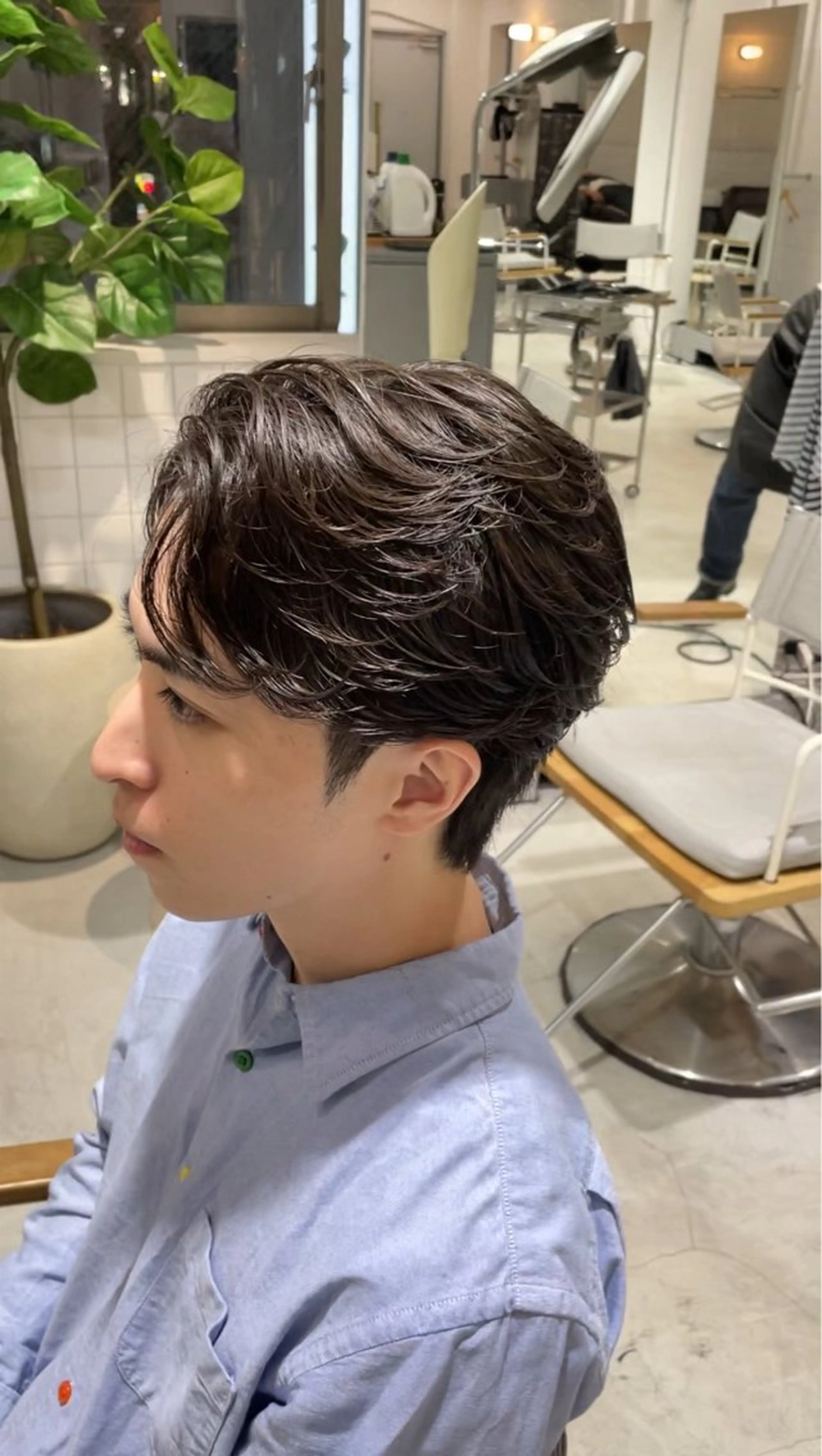 ショート メンズ フェザーパーマ メンズパーマ カット パーマ 🌞メンズパーマ ONOE💈のヘアスタイル