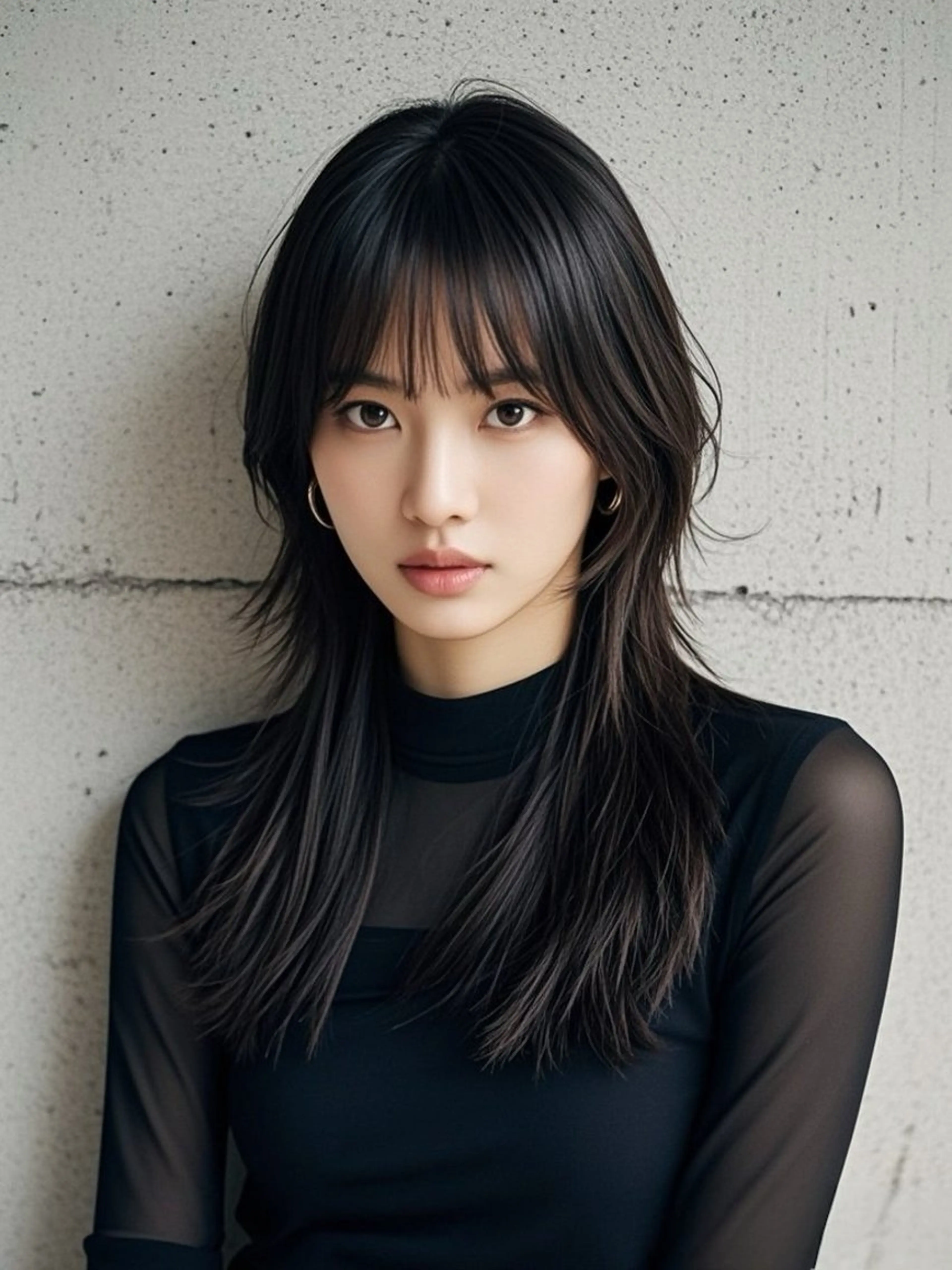 ロング ショートボブ アッシュ ボブ くびれヘア ハッシュカット カット ヘアカラー トリートメント ウルフカット 811 大阪梅田 ウルフのヘアスタイル