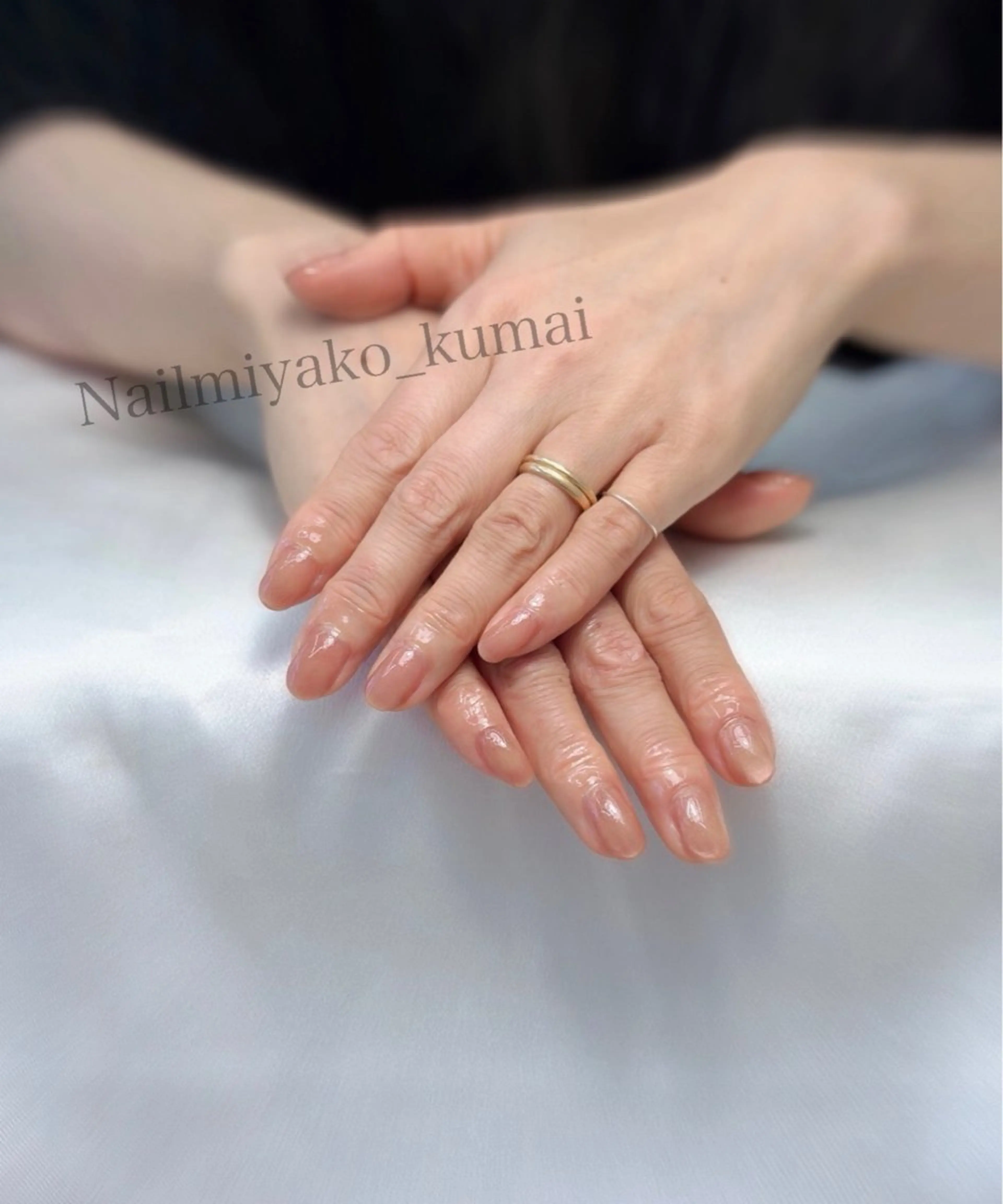 ネイル オフィスネイル ワンカラーネイル Nailmiyako 熊井のネイルデザイン
